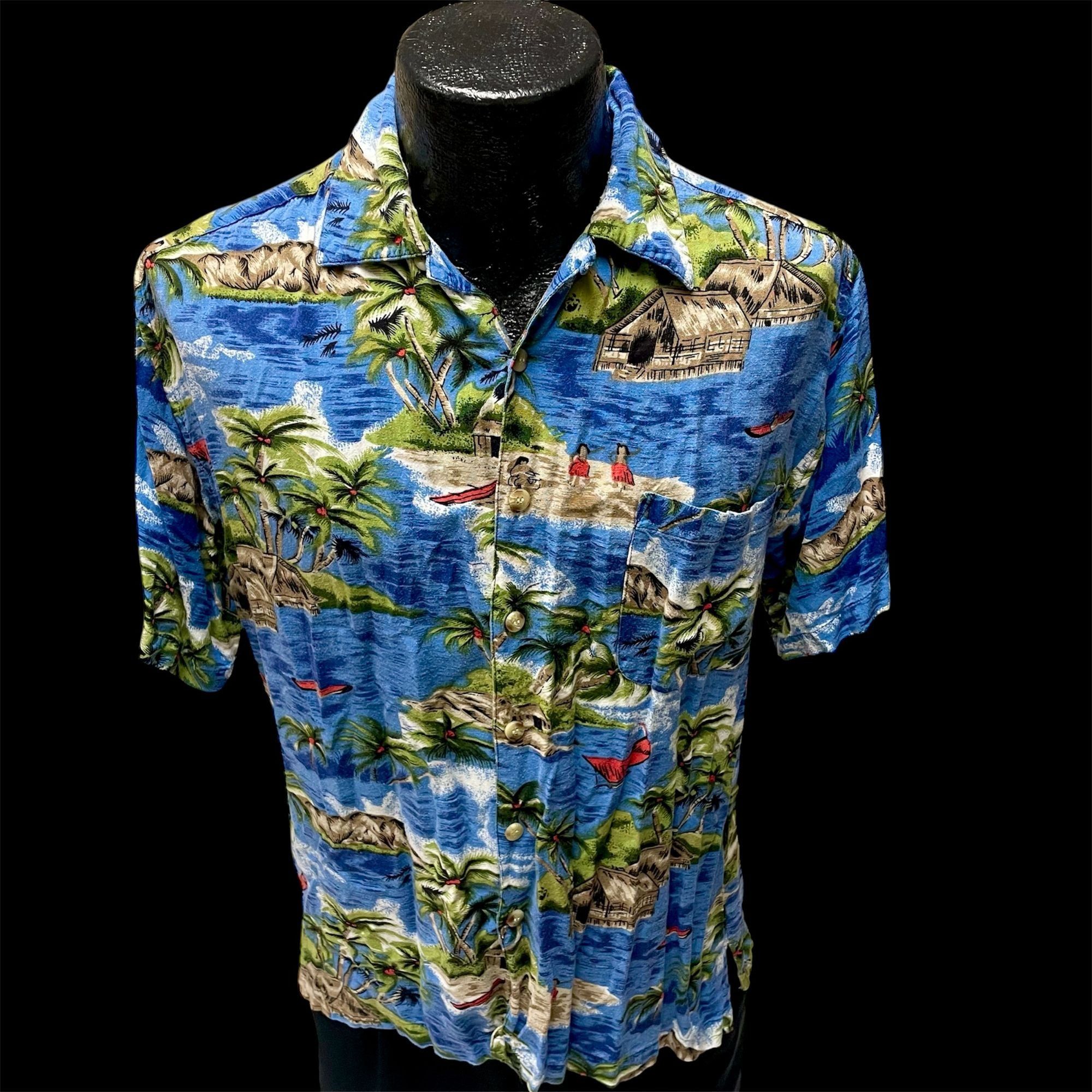 Other Vtg BI Bay Sports Hawaiian SURFING SAVAGES Tropical Shirt Size US M / EU 48-50 / 2 - 2 Thumbnail