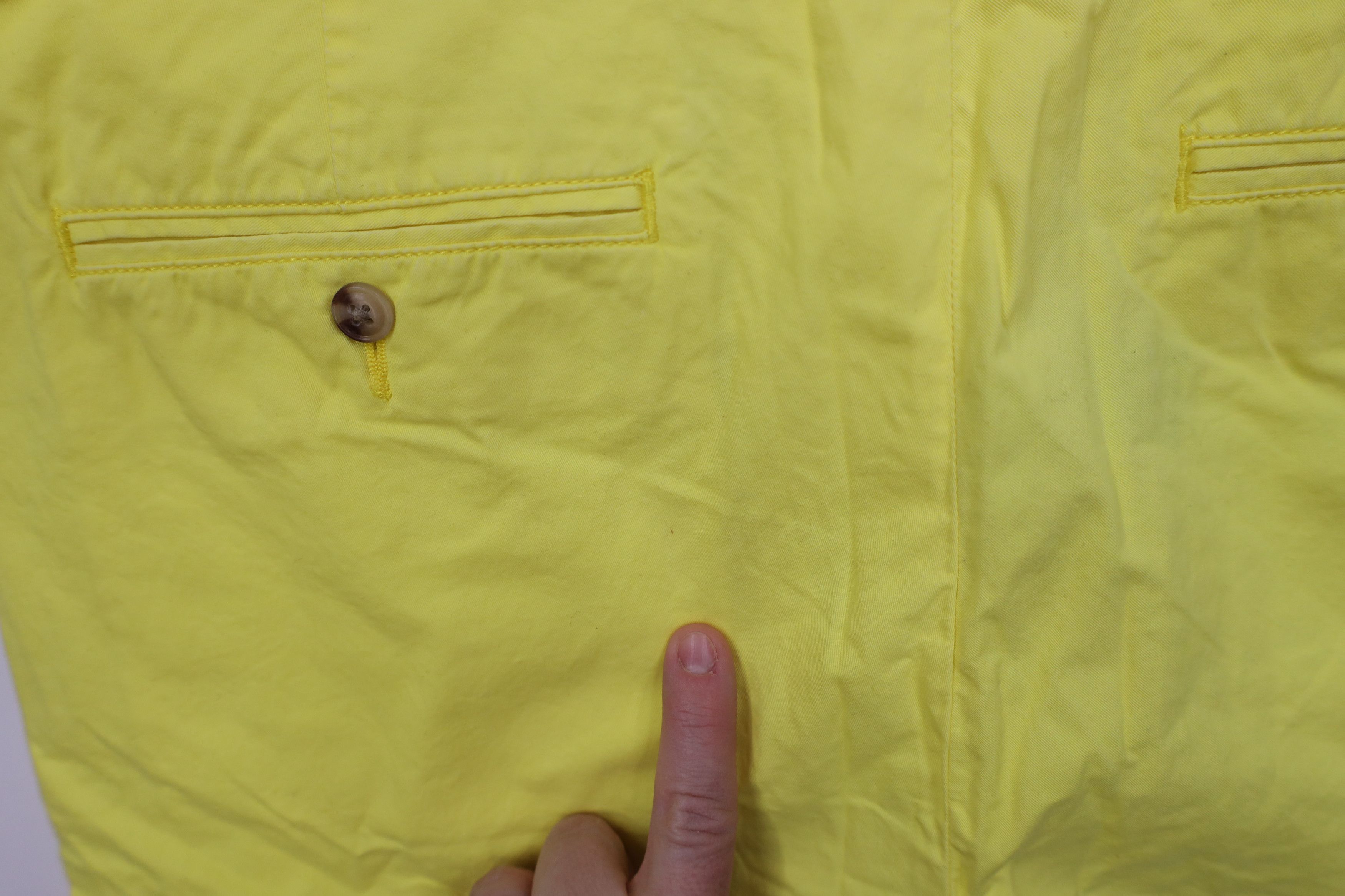 Ralph Lauren Vintage 90s Ralph Lauren Above Knee Chino Golf Shorts Yellow Size US 30 / EU 46 - 13 Thumbnail