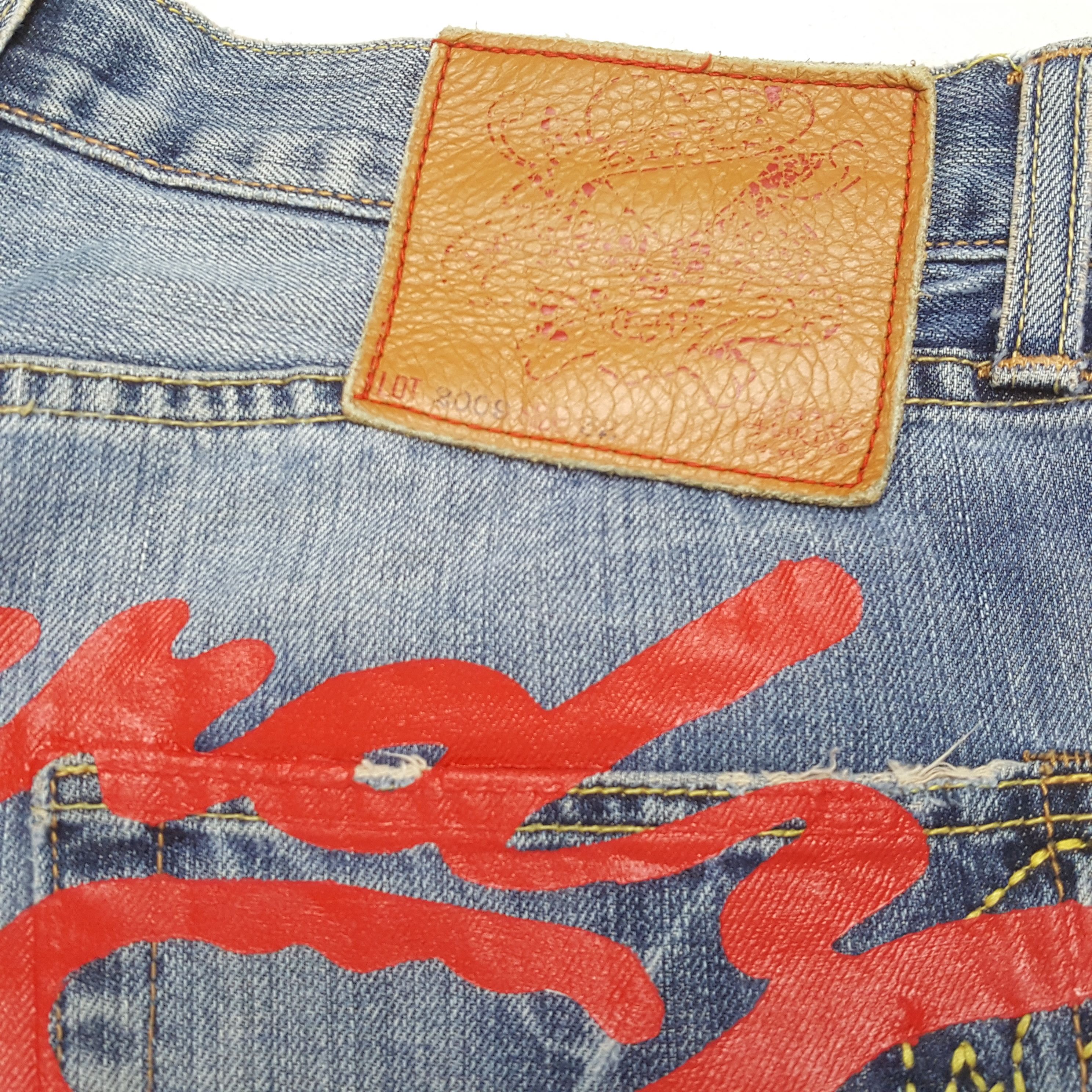 Christian Audigier × Ed Hardy × Vintage ED HARDY Designer Brand Fashion Style Custom Art Jeans Size US 32 / EU 48 - 14 Thumbnail