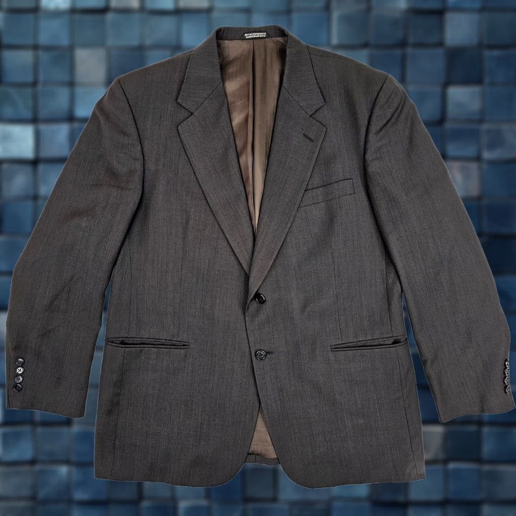 Stafford Stafford Blazer Single-Breasted 2-Button Wool 100% Lined Gray Heathered Bronze 44R Mens EUC Jacket Coat - Classic Fit Size 44R - 1 Thumbnail