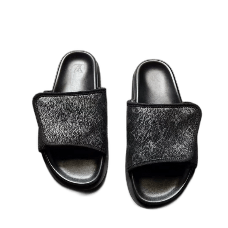 Louis Vuitton Louis Vuitton Black Slide Sandals Size 41 Size US 9 / EU 42 - 1 Thumbnail