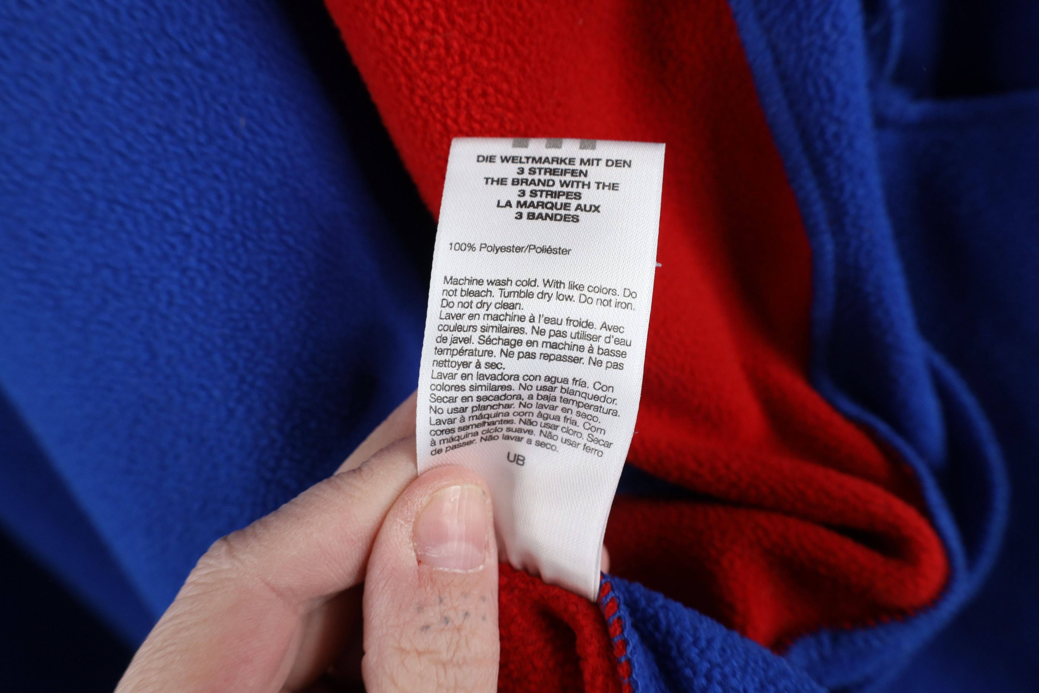 Adidas × Vintage Vintage Adidas Kansas University Full Zip Fleece Jacket Blue Size US M / EU 48-50 / 2 - 11 Thumbnail
