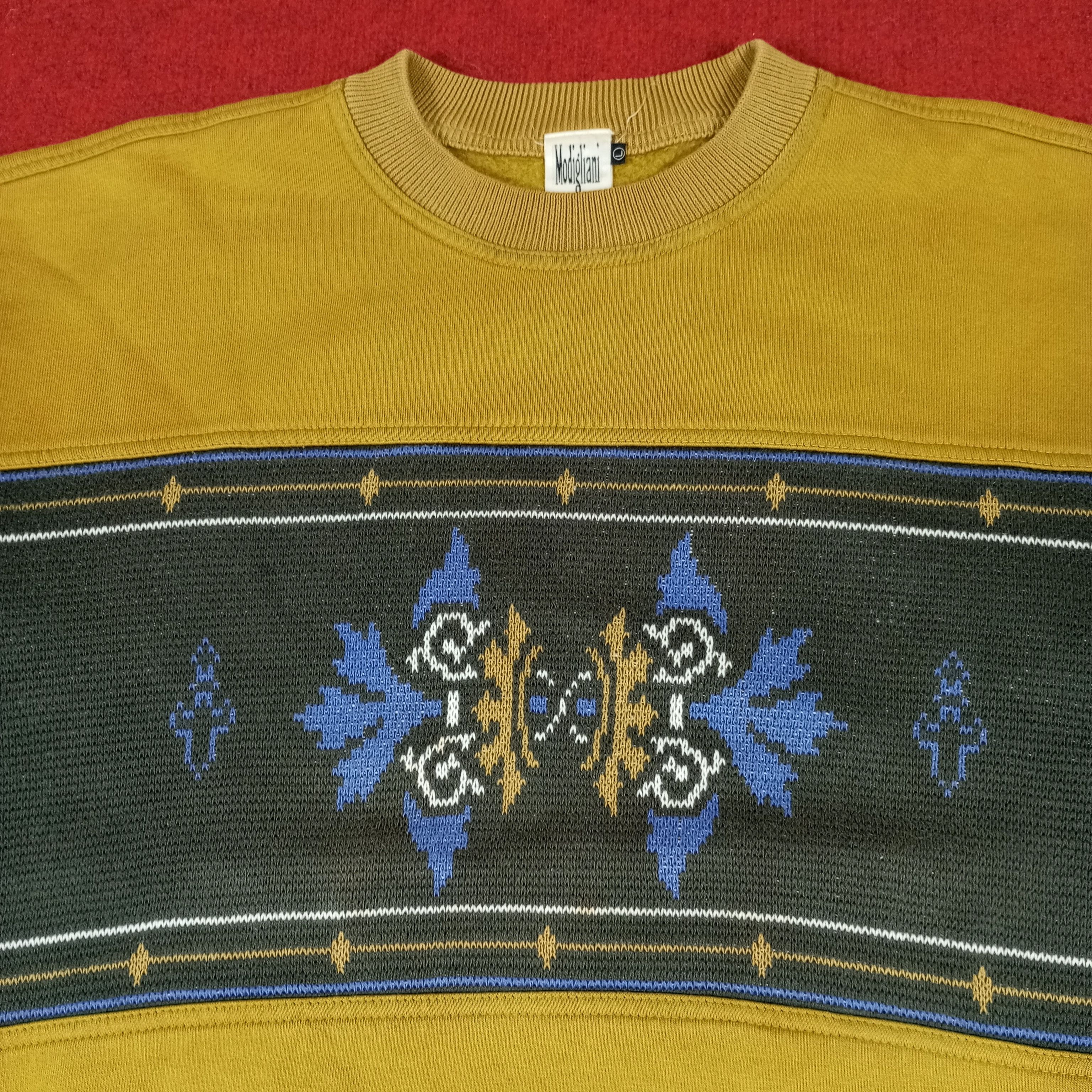 Vintage Modigliani Italian Brand Winter Style Sweatshirt Size US L / EU 52-54 / 3 - 2 Thumbnail