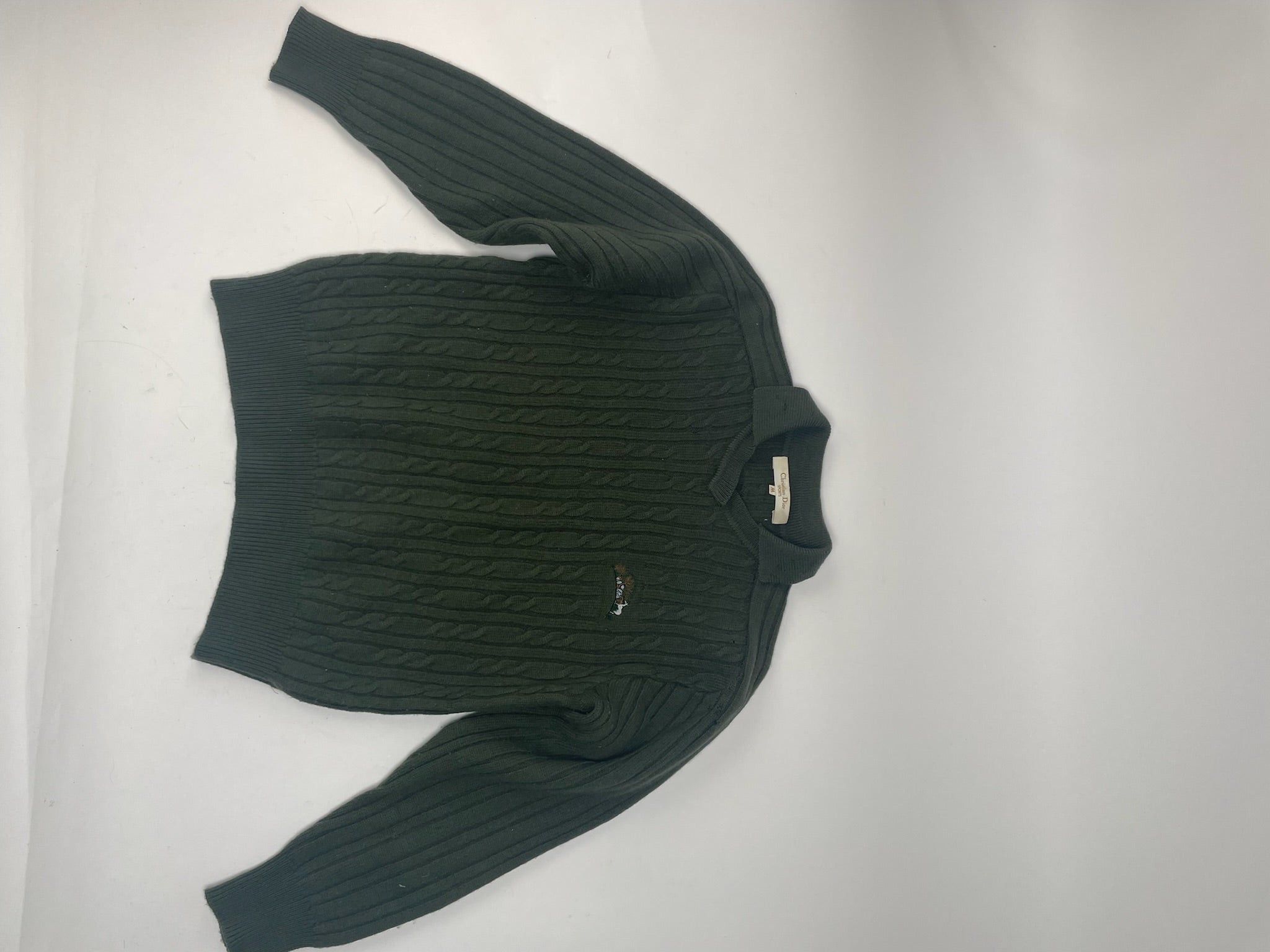 Dior Vintage Wool Sweater Dark Green M Size M / US 6-8 / IT 42-44 - 1 Thumbnail