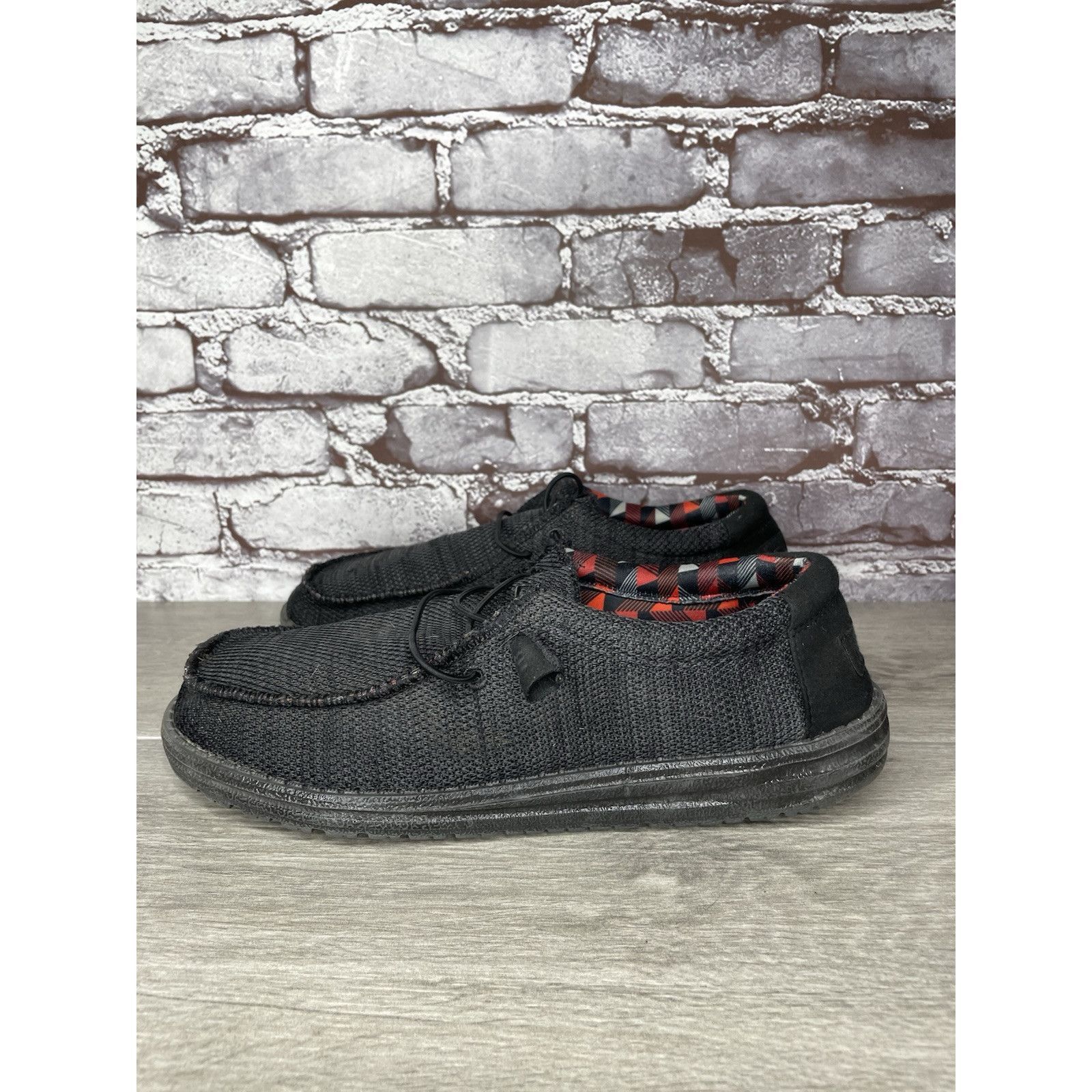 Other Hey Dude Shoes Wally Sox Comfortable Jet Black Gray Slip On Size US 10 / EU 43 - 3 Thumbnail