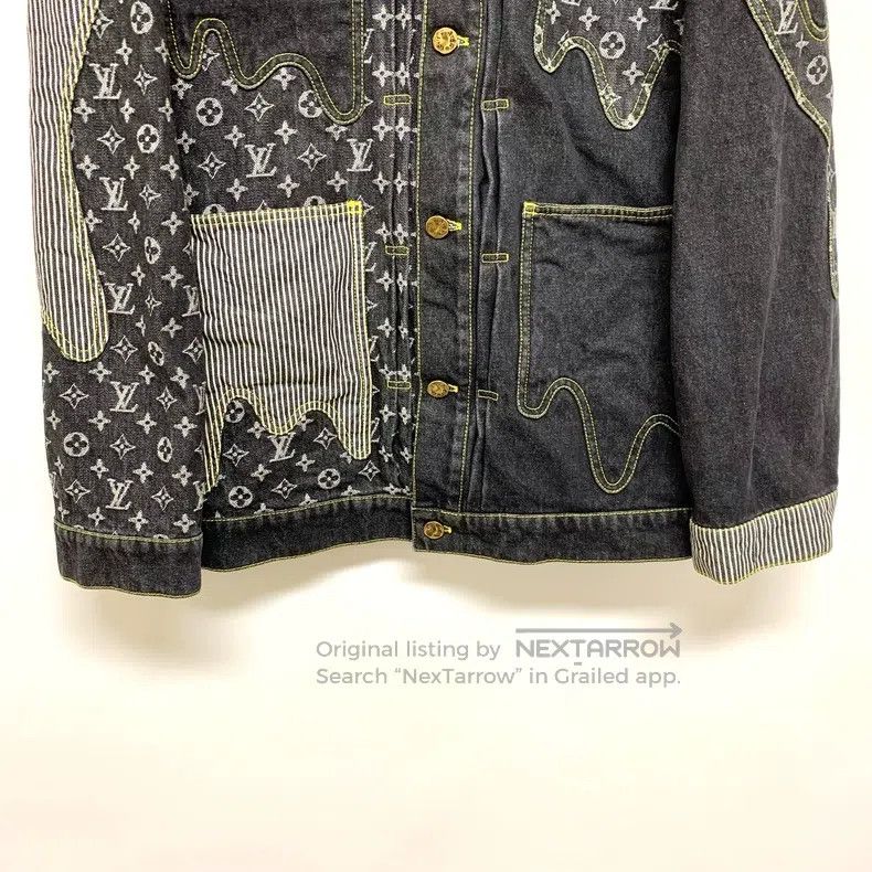 Louis Vuitton Louis Vuitton Nigo paneled presbyopic denim jacket Size US L / EU 52-54 / 3 - 5 Thumbnail