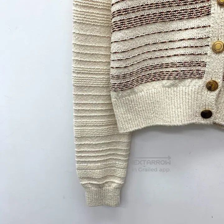 Other Loro Piana Colorful striped cotton V-neck single-button lo Size XS / US 0-2 / IT 36-38 - 4 Thumbnail