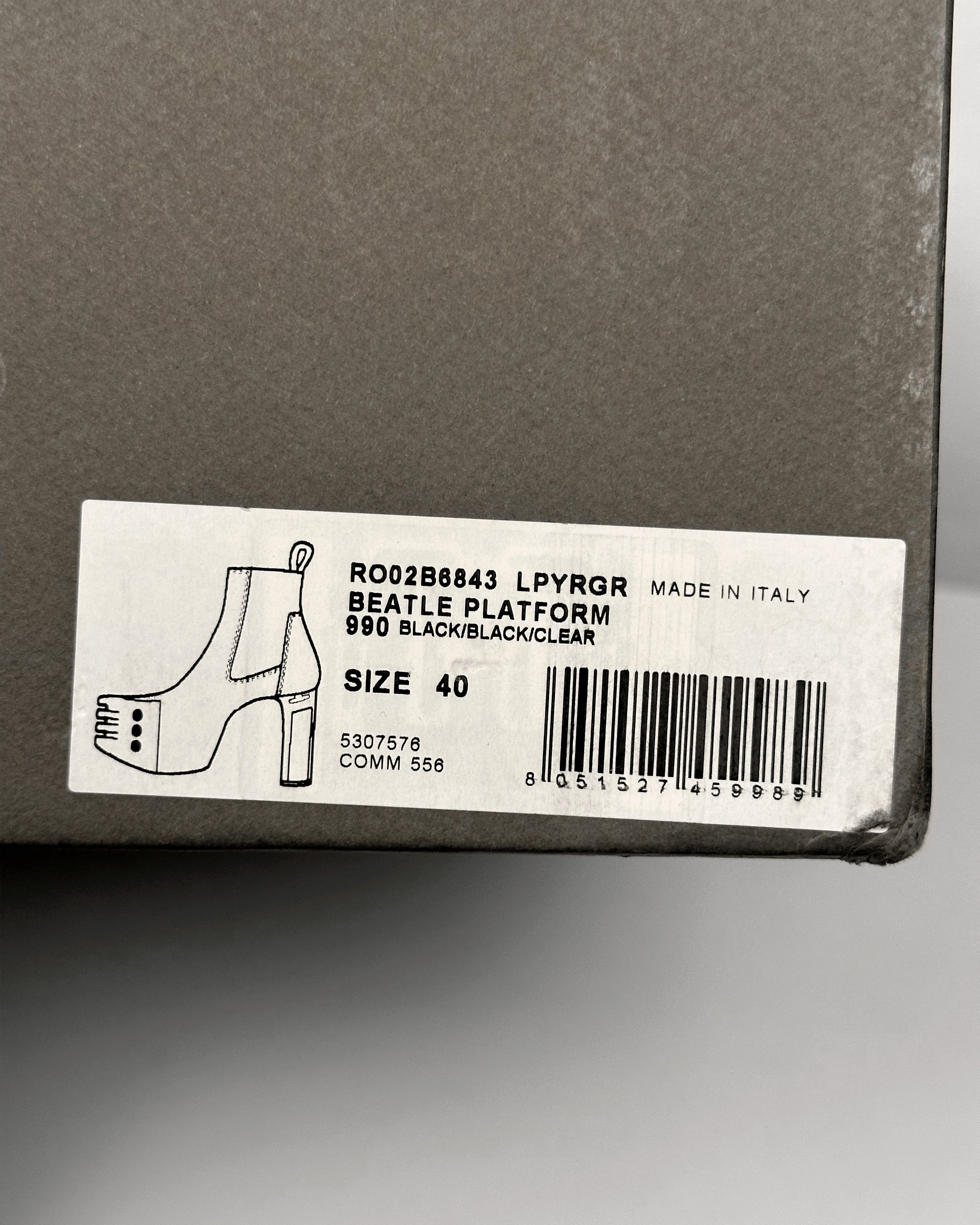 Rick Owens Rick Owens Piracucu Leather Kiss Beatle Platform Heels Size US 7 / EU 40 - 13 Thumbnail