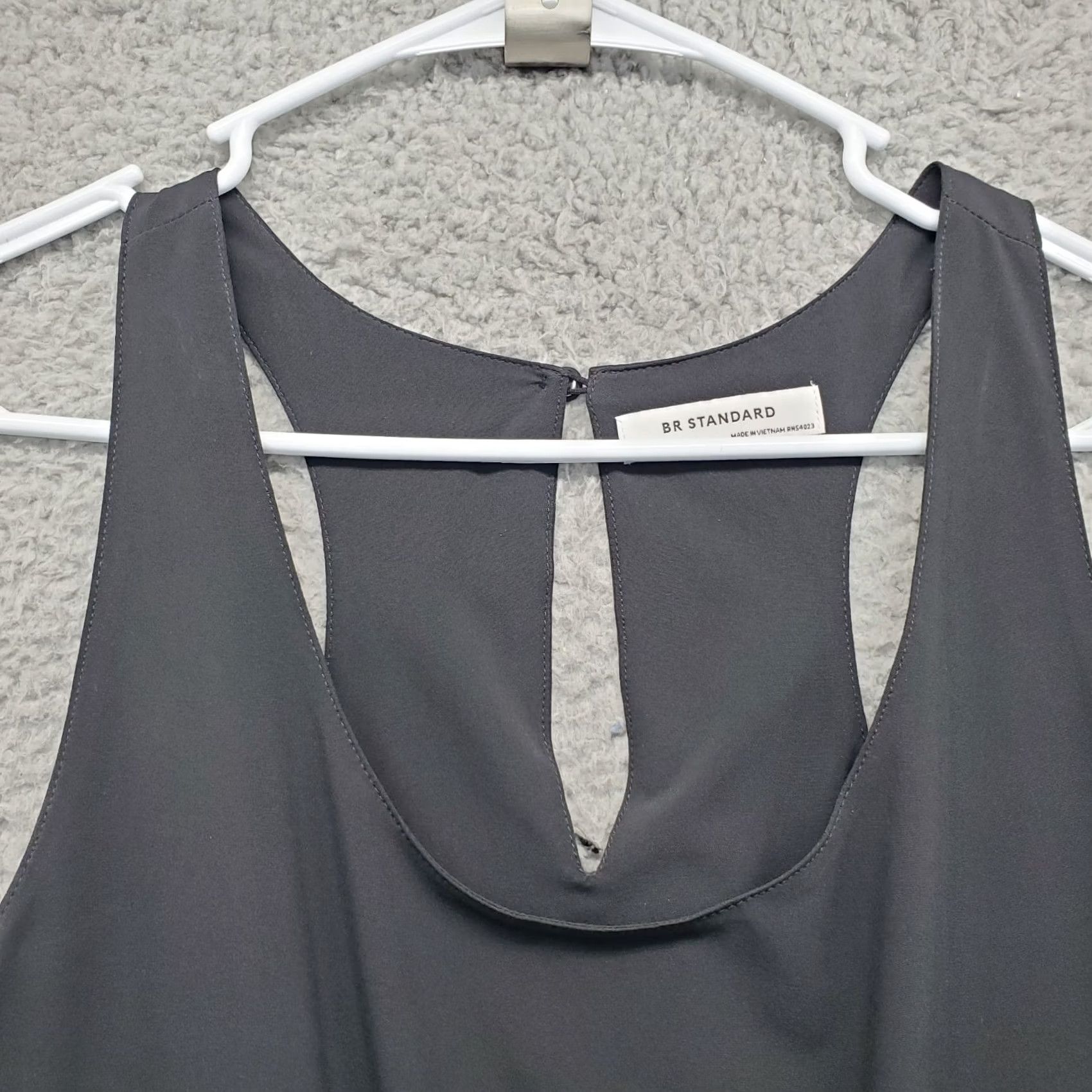 Vintage BR Standard Jumpsuit Womens Small Black One-Piece Sleeveless Drawstring Waist Size 28" / US 6 / IT 42 - 5 Thumbnail