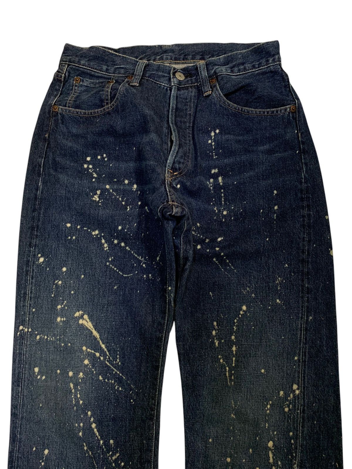 Kapital JOHNBULL BUTTON FLY SELVEDGE DISTRESSED DENIM Size US 28 / EU 44 - 6 Thumbnail