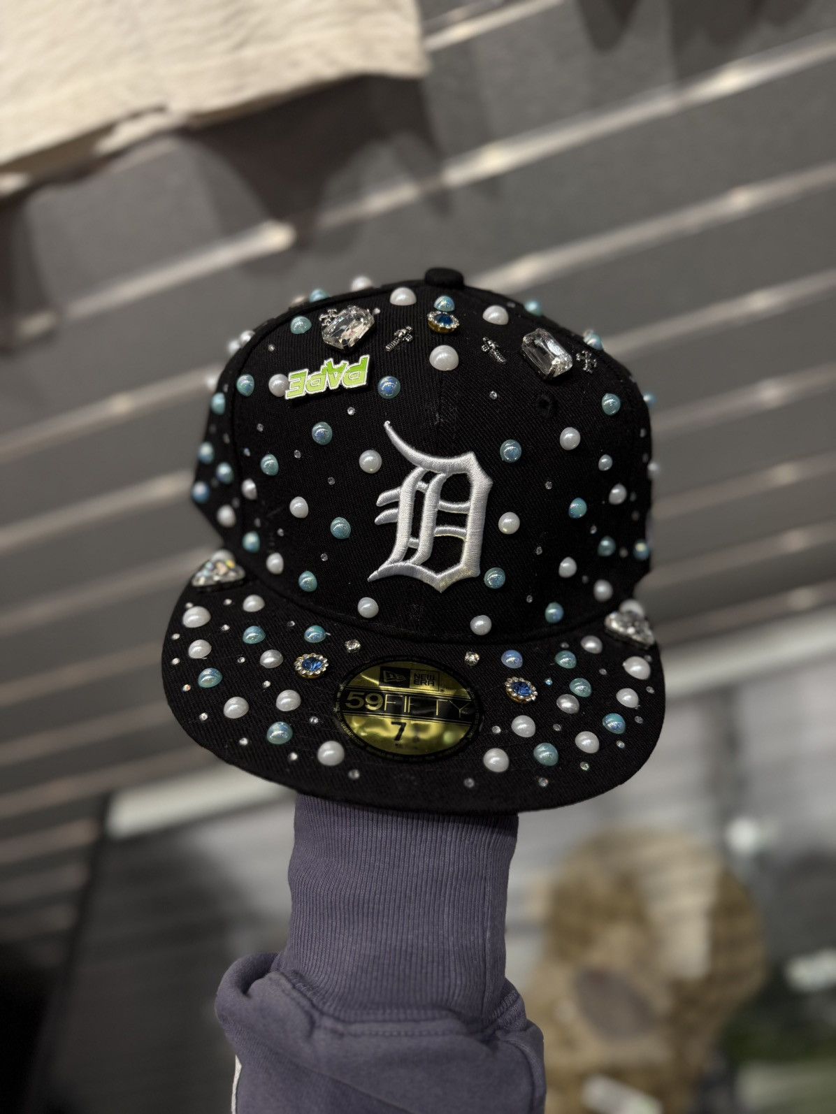 Other PAPE Fitted Hat Stone Crystal Brand New 7 3/8 Size ONE SIZE - 1 Thumbnail