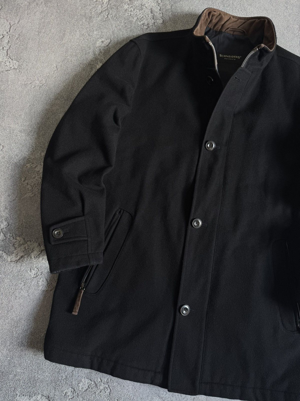 Designer Schneiders Salzburg Gore-Tex zip wool coat jacket long Size US XL / EU 56 / 4 - 2 Thumbnail