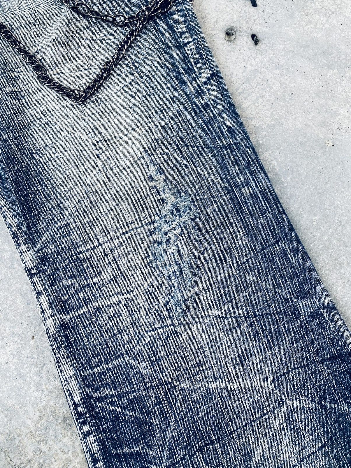 Japanese Brand Vintage Sorridere Flared Distressed Denim Pants Size US 34 / EU 50 - 19 Thumbnail