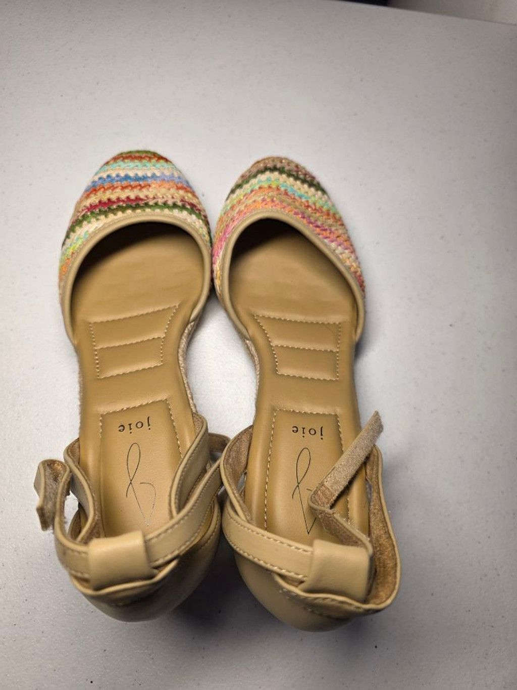 Joie Joie Rainbow Raffia Espadrille Wedge Sandals Size 9.5M Coast Size US 9.5 / IT 39.5 - 4 Thumbnail