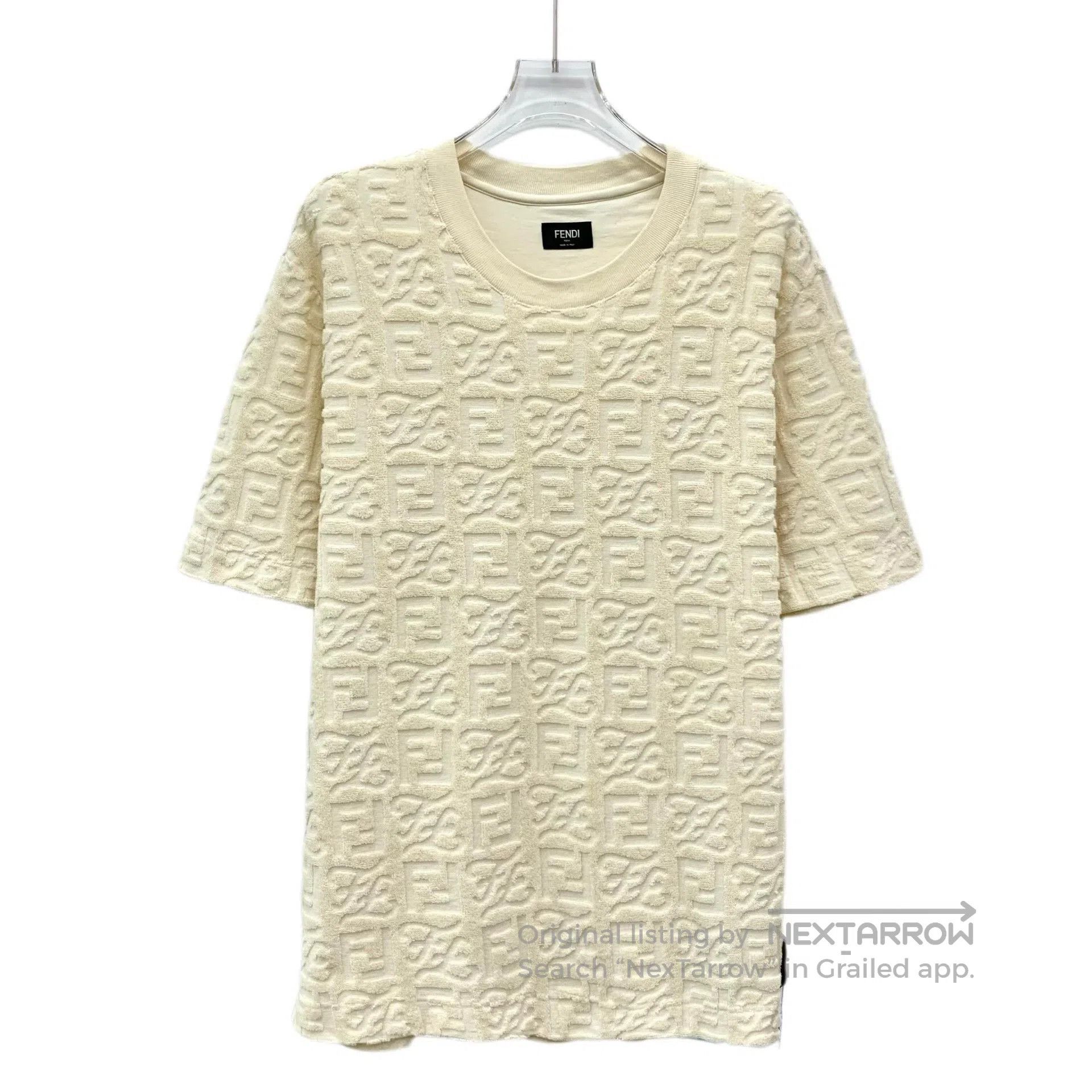 Fendi Fendi Double F Embossed Print Cotton T-shirt. Size XS / US 0-2 / IT 36-38 - 1 Thumbnail