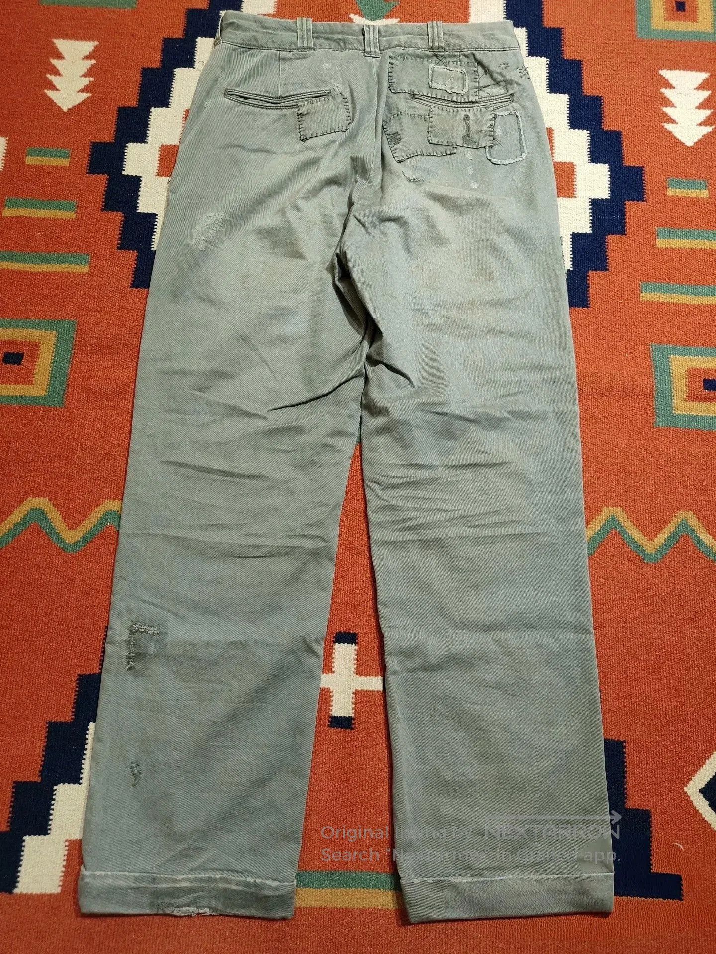 RRL Ralph Lauren Vintage RRL Distressed Patch Pants. Size US 32 / EU 48 - 3 Thumbnail