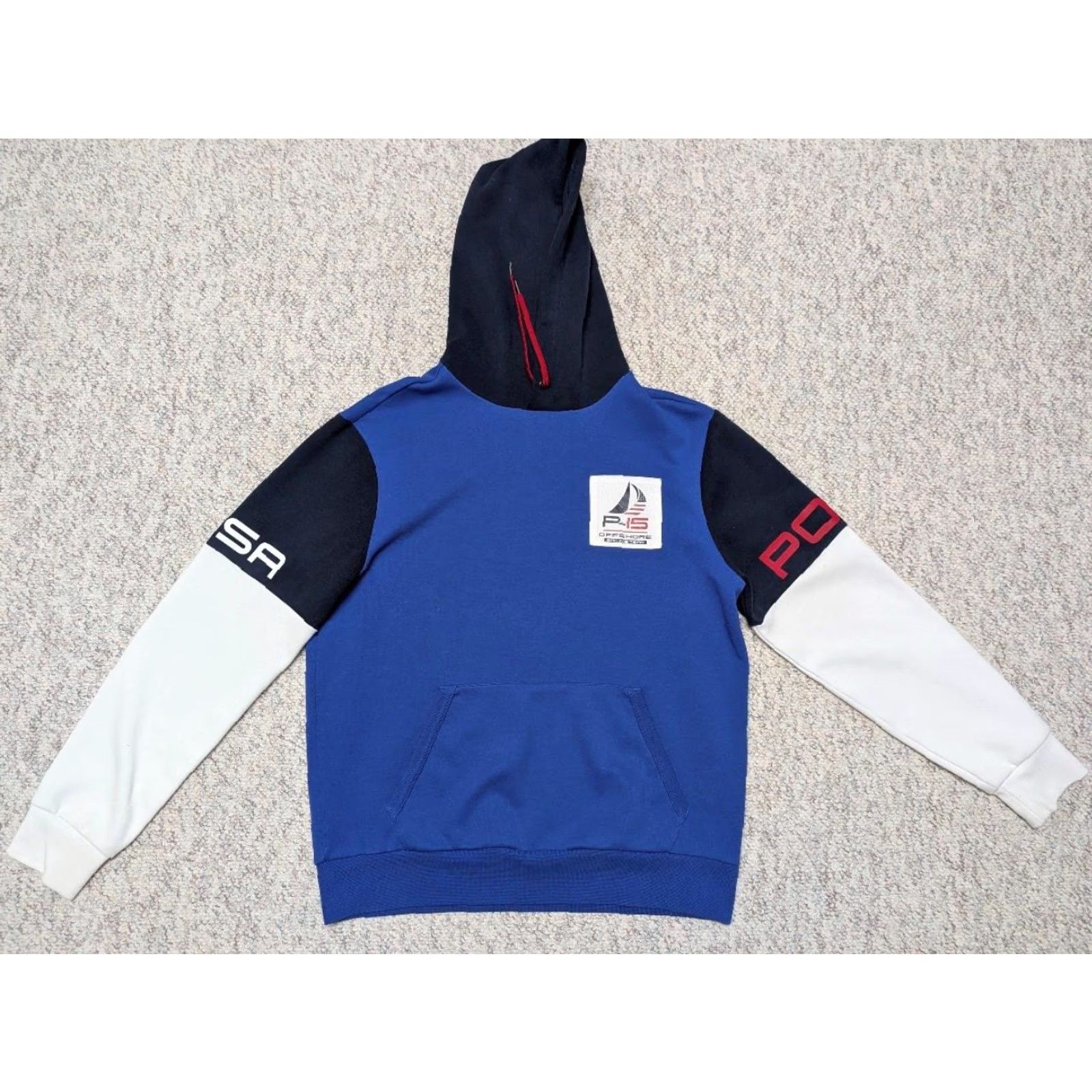 Polo Ralph Lauren VINTAGE POLO Ralph Lauren Hooded Sweatshirt M offshore P-15 sailing team HOODIE hooded Size US M / EU 48-50 / 2 - 3 Thumbnail