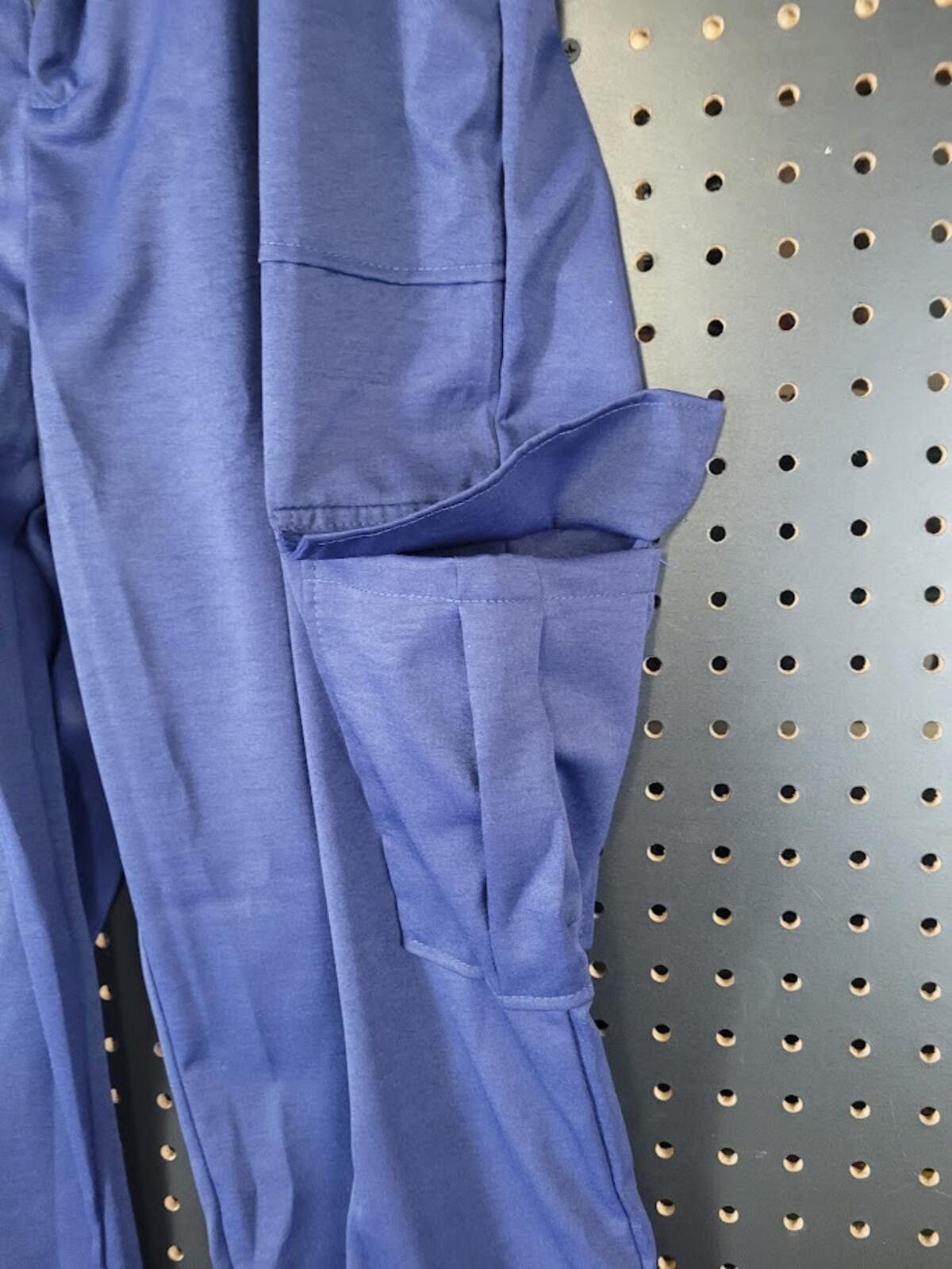 The Unbranded Brand Stylish Blue Cargo Pants with Elastic Waistband - XL Size US 36 / EU 52 - 4 Thumbnail