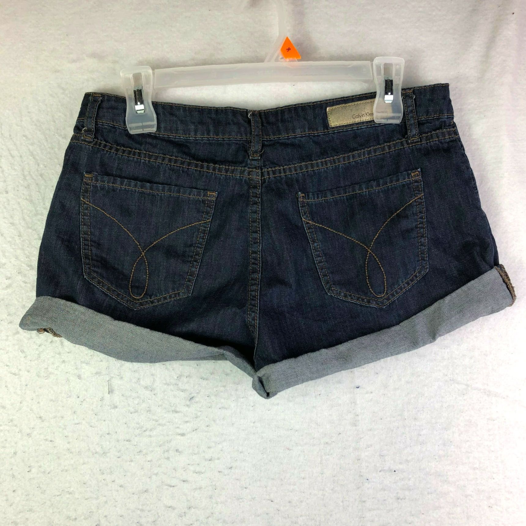 Calvin Klein Calvin Klein Denim Shorts Womens 8 Mid Rise Dark Wash 30" Waist Jeans Bottoms Short Size 30" / US 8 / IT 44 - 5 Thumbnail