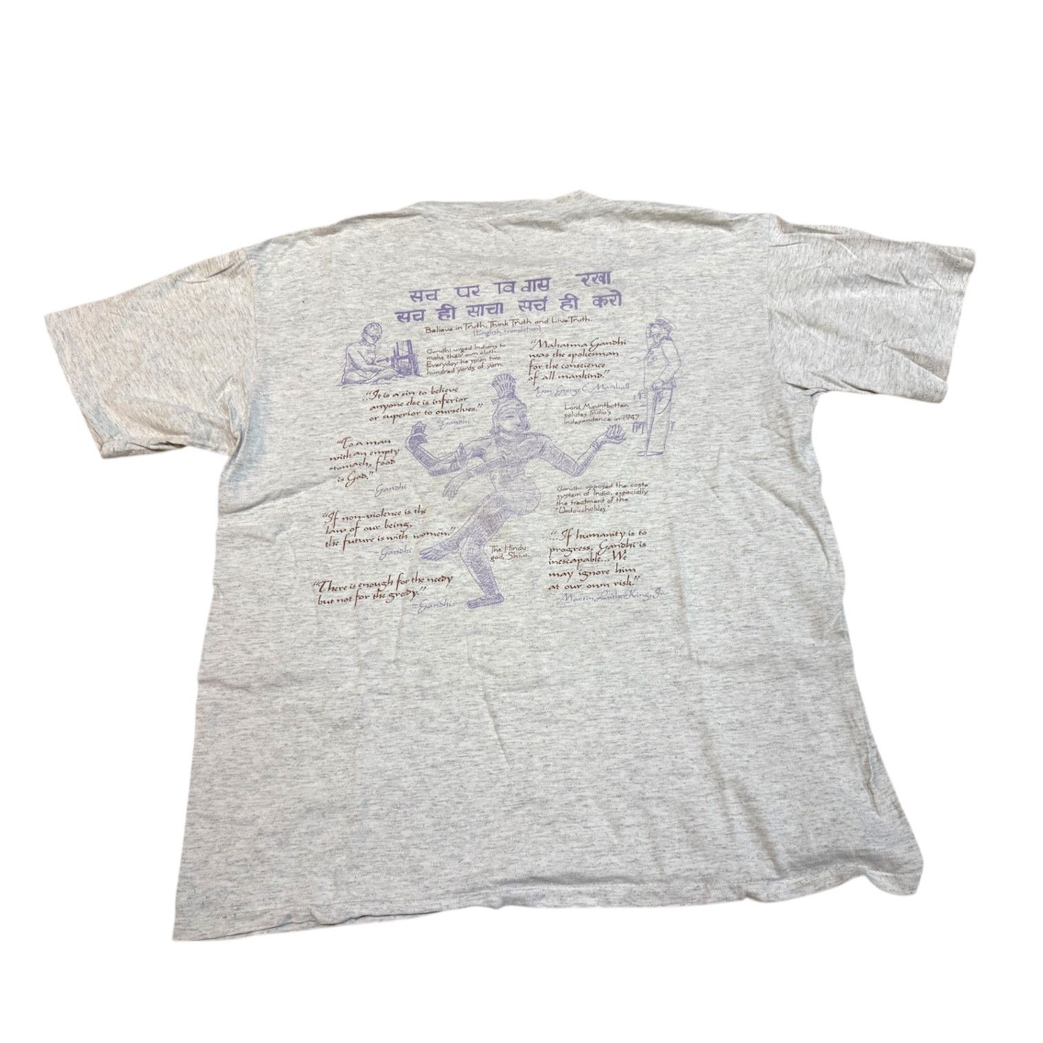 Vintage Vintage 90s Gandhi T-Shirt Size US L / EU 52-54 / 3 - 2 Thumbnail