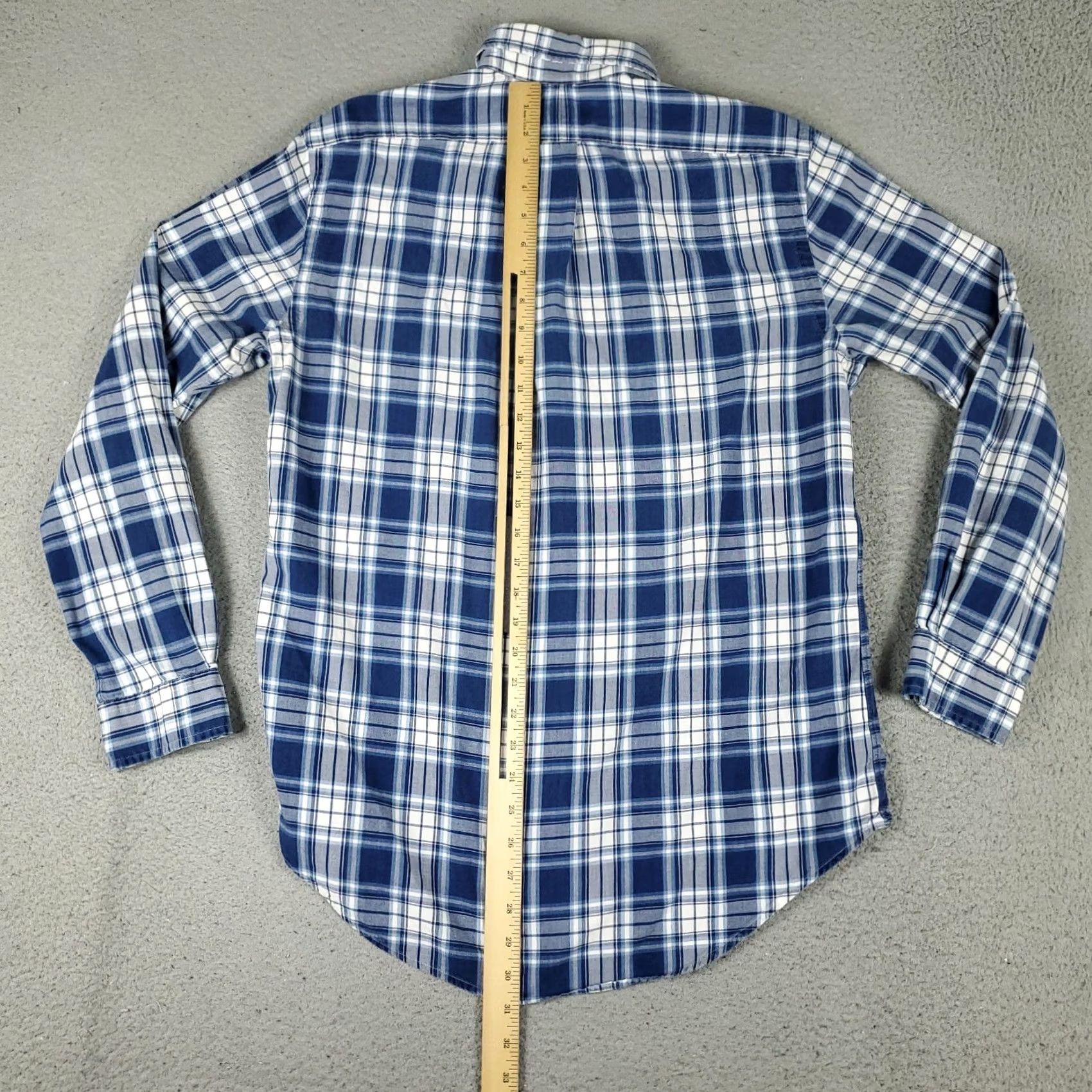 Ralph Lauren Ralph Lauren Shirt Medium Blue Plaid Pony Button Up Long Sleeve Mens Size US M / EU 48-50 / 2 - 4 Thumbnail