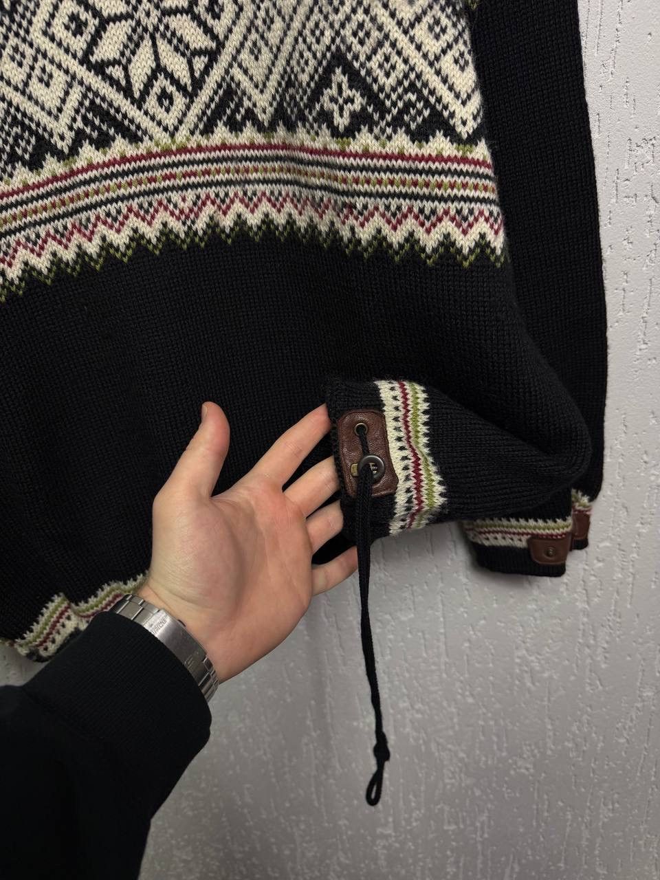 Dale Of Norway DALE OF NORWAY Sweater Geometric Wool 1/4 Zip Knit Ski Size US XL / EU 56 / 4 - 4 Thumbnail