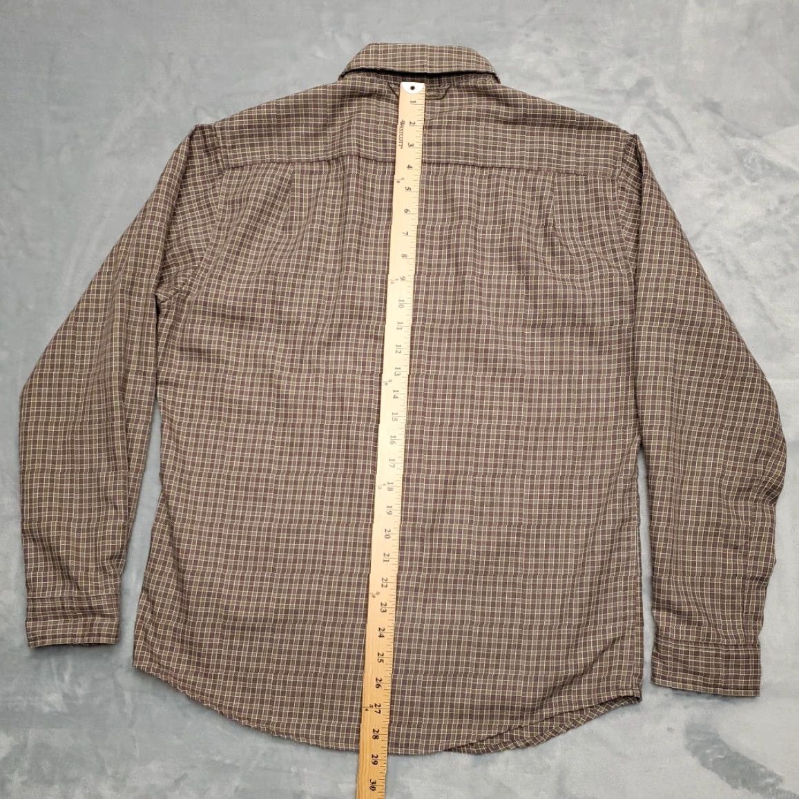 ExOfficio ExOfficio Shirt Mens Small Brown Plaid Performance Technical Zip Pockets Outdoor Size US S / EU 44-46 / 1 - 8 Thumbnail