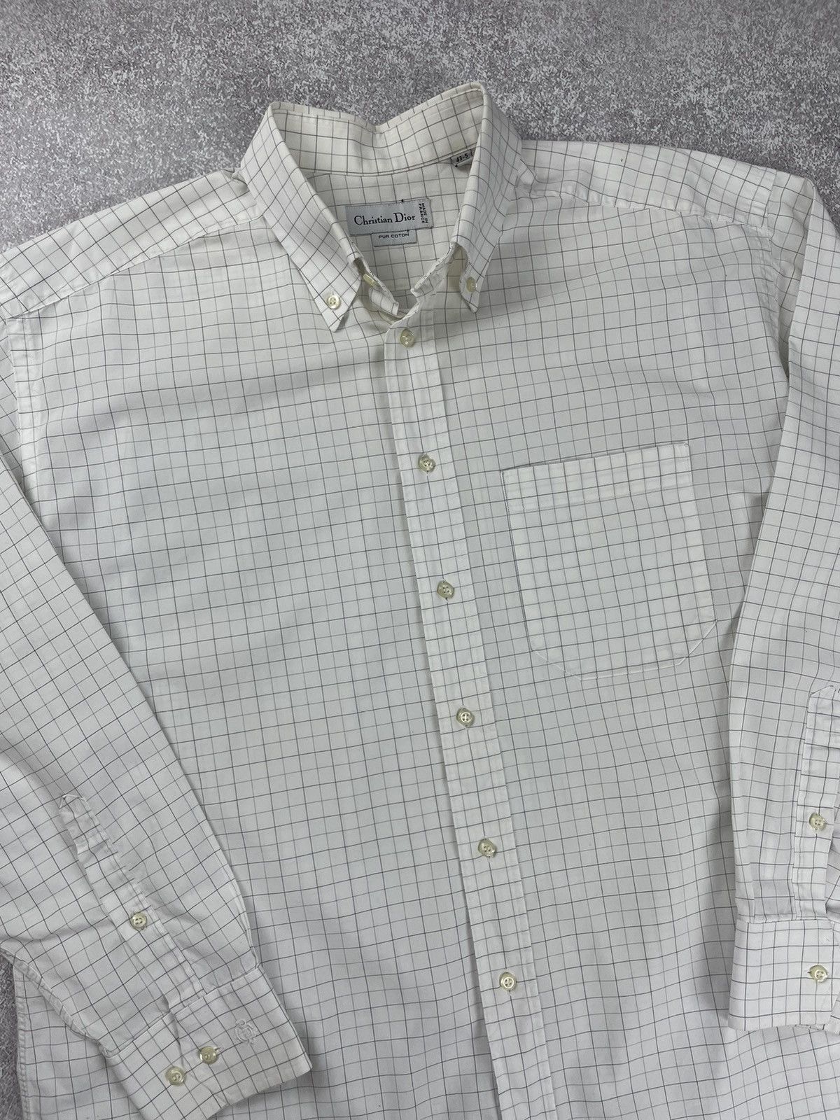 Christian Dior Monsieur × Dior Vintage Christian Dior Pur Cotton Shirt Size US XL / EU 56 / 4 - 2 Thumbnail