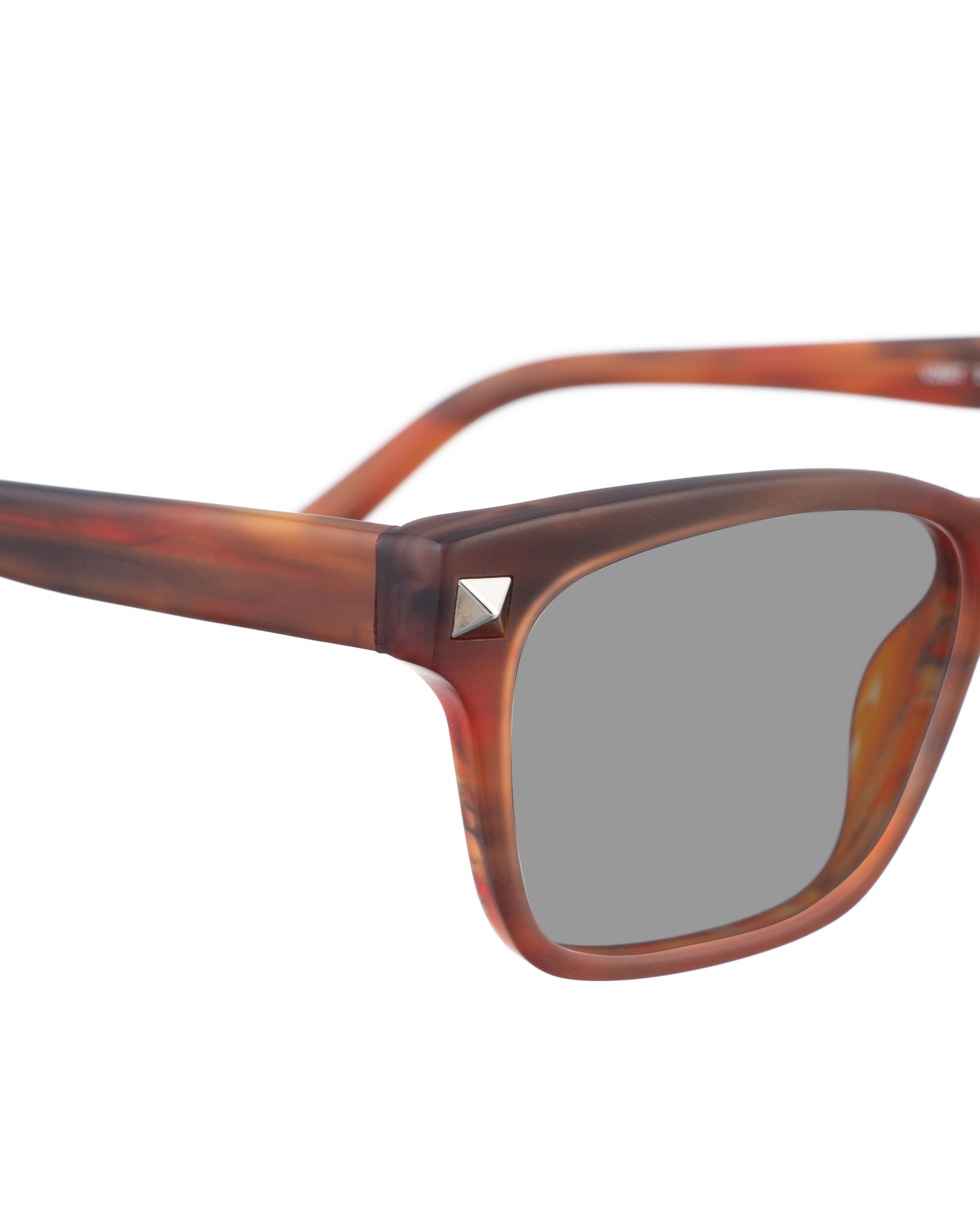 Valentino Valentino 00s Matte Havana Brown Nerdy Sunglasses with Studs Size ONE SIZE - 1 Thumbnail