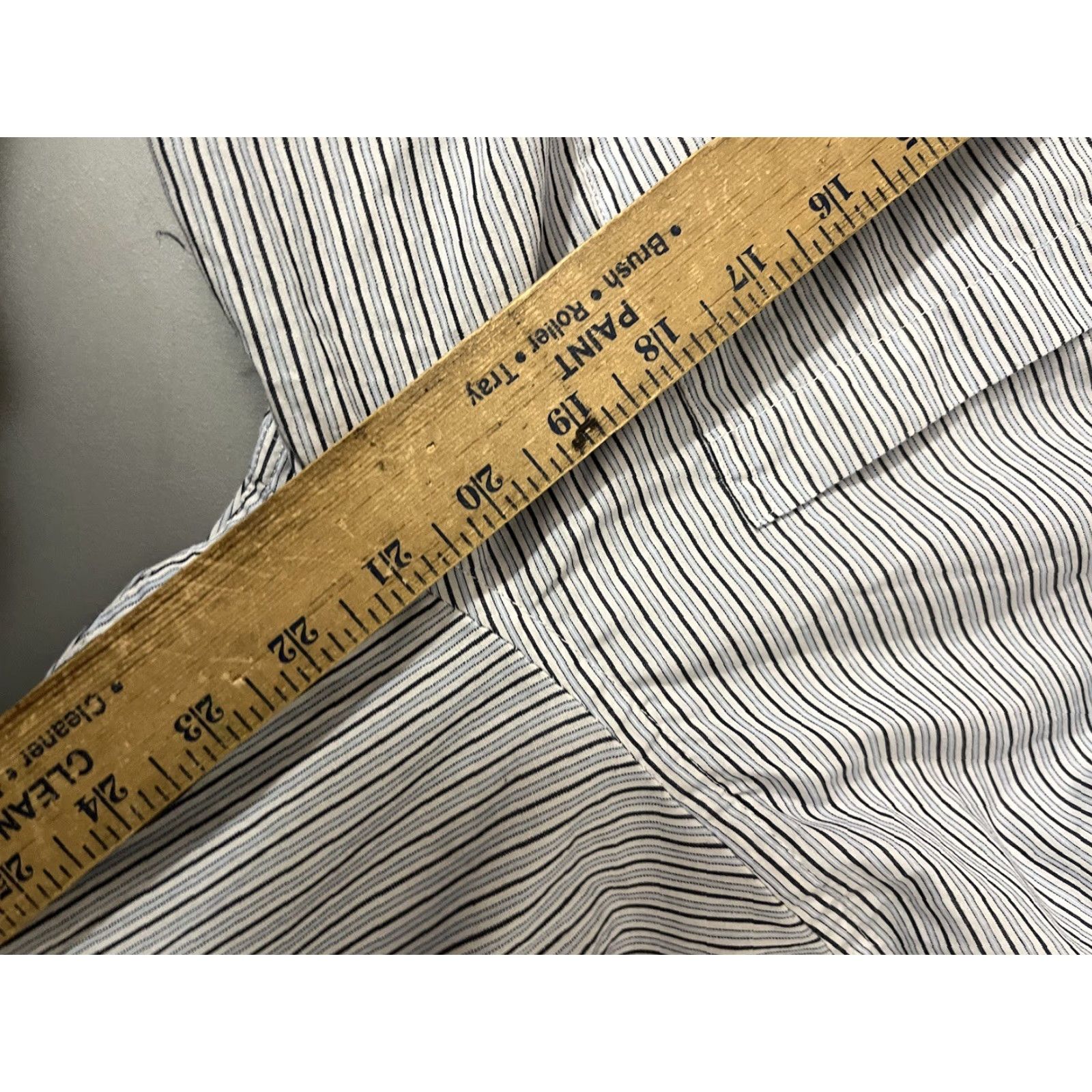 Vintage Bogari Dress Shirt Men’s Large Blue Striped Button-Up Long Sleeve Shirt Size 42R - 5 Thumbnail