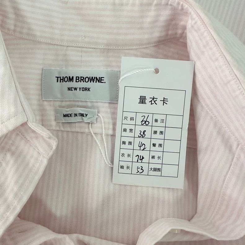 Thom Browne Thom browne Pink women's double-sleeved webbing shirt 2503- Size XS / US 0-2 / IT 36-38 - 5 Thumbnail