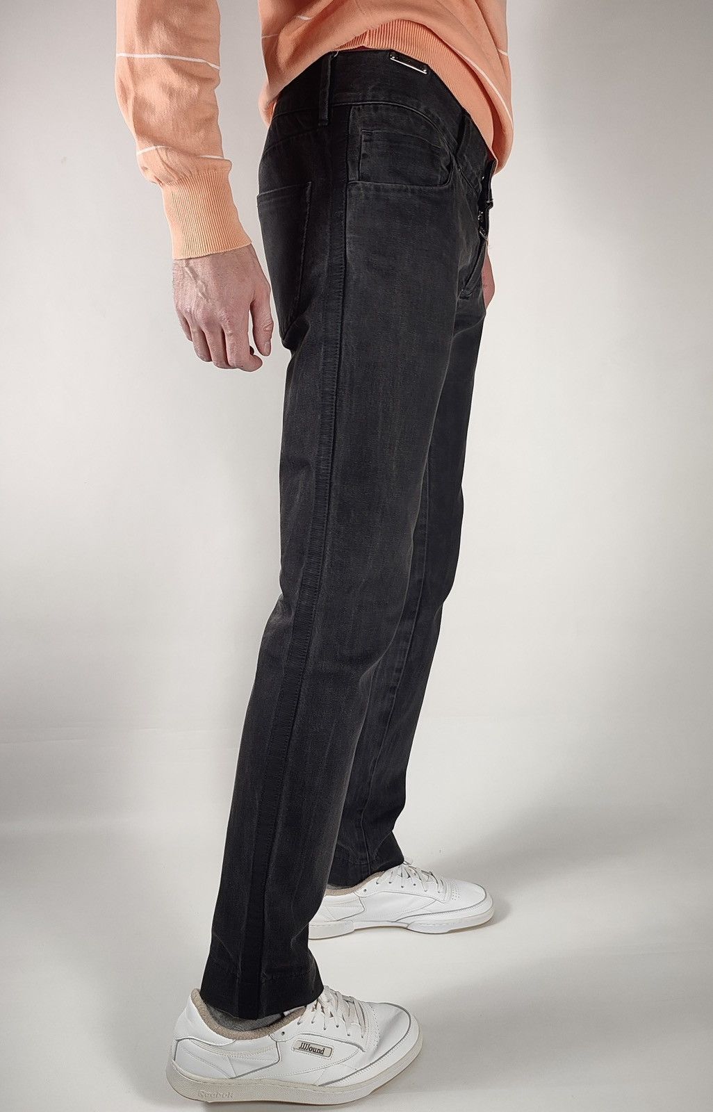 Dolce & Gabbana Dolce & Gabbana Side Stripe Black Denim Jeans Size US 33 - 4 Thumbnail