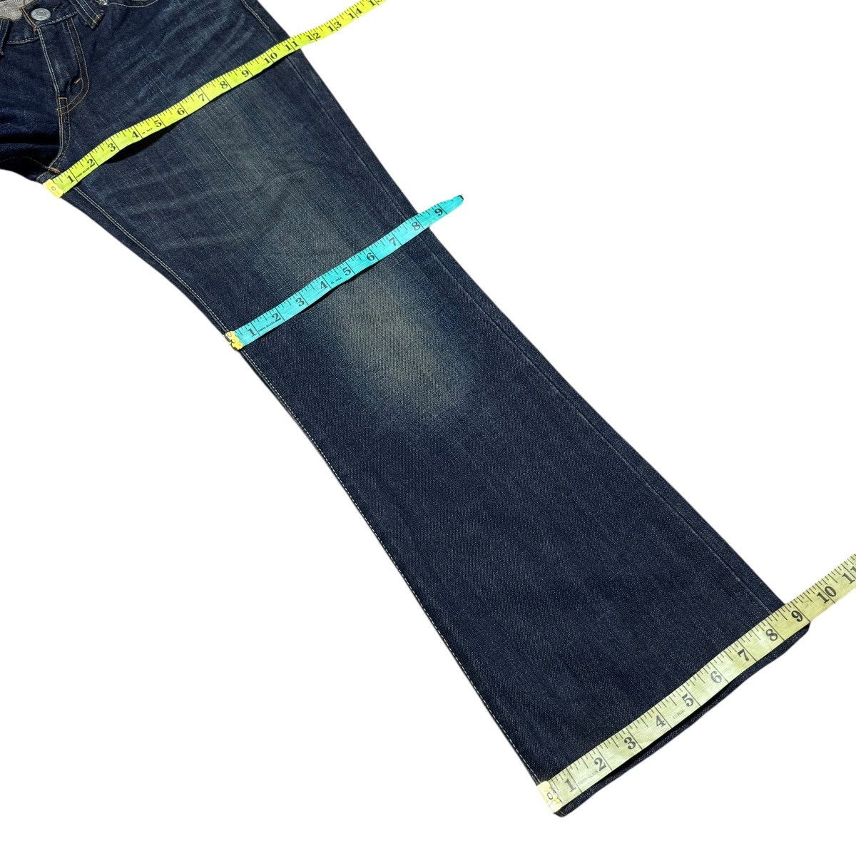 Levi's 2000s Levis 708 Flare Jeans Low Rise Hedi Slimane Size US 30 / EU 46 - 20 Thumbnail