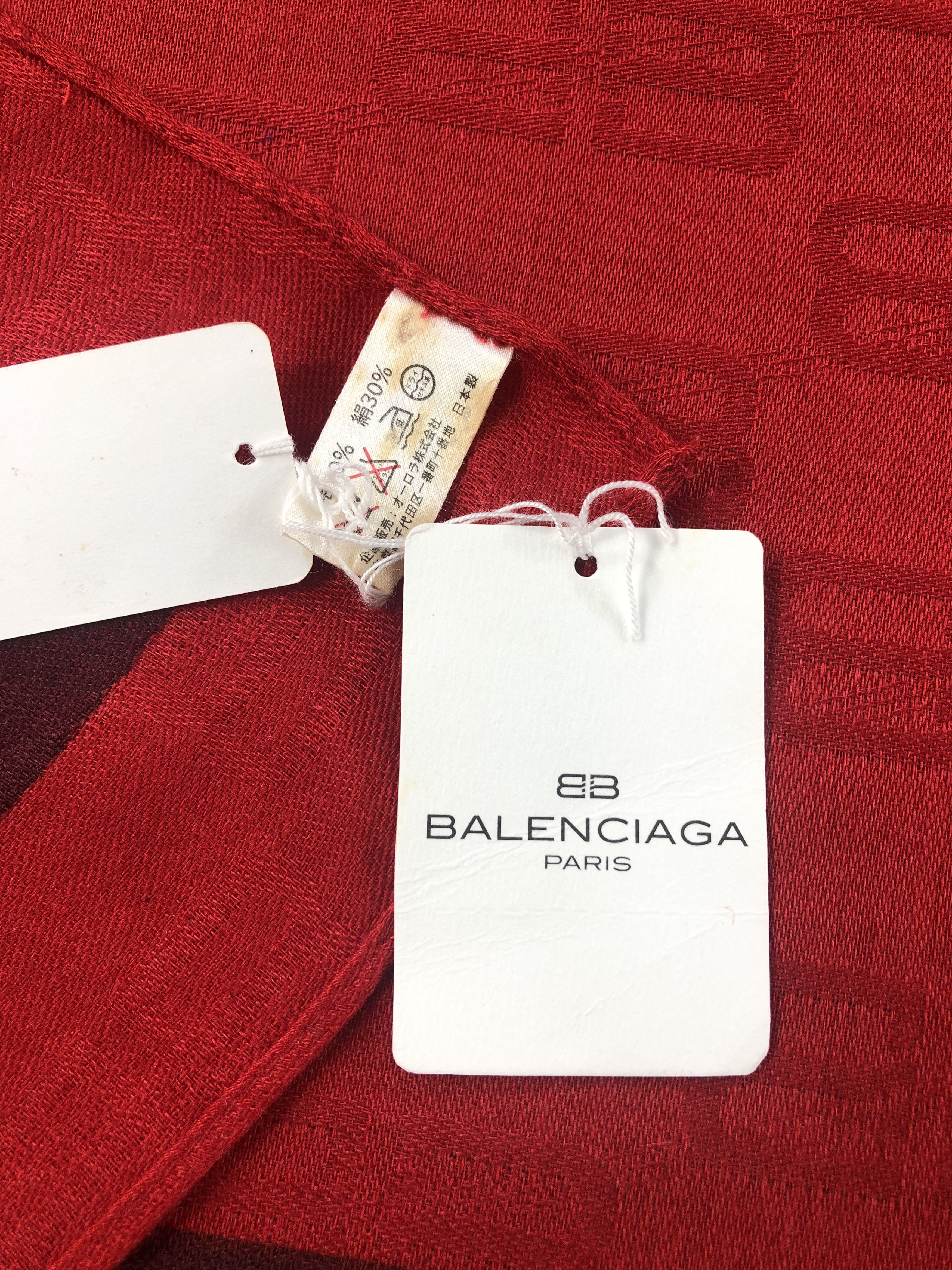 Balenciaga Balenciaga Monogram Wool Scarf / Muffler / Neckwear SS669 Size ONE SIZE - 6 Thumbnail