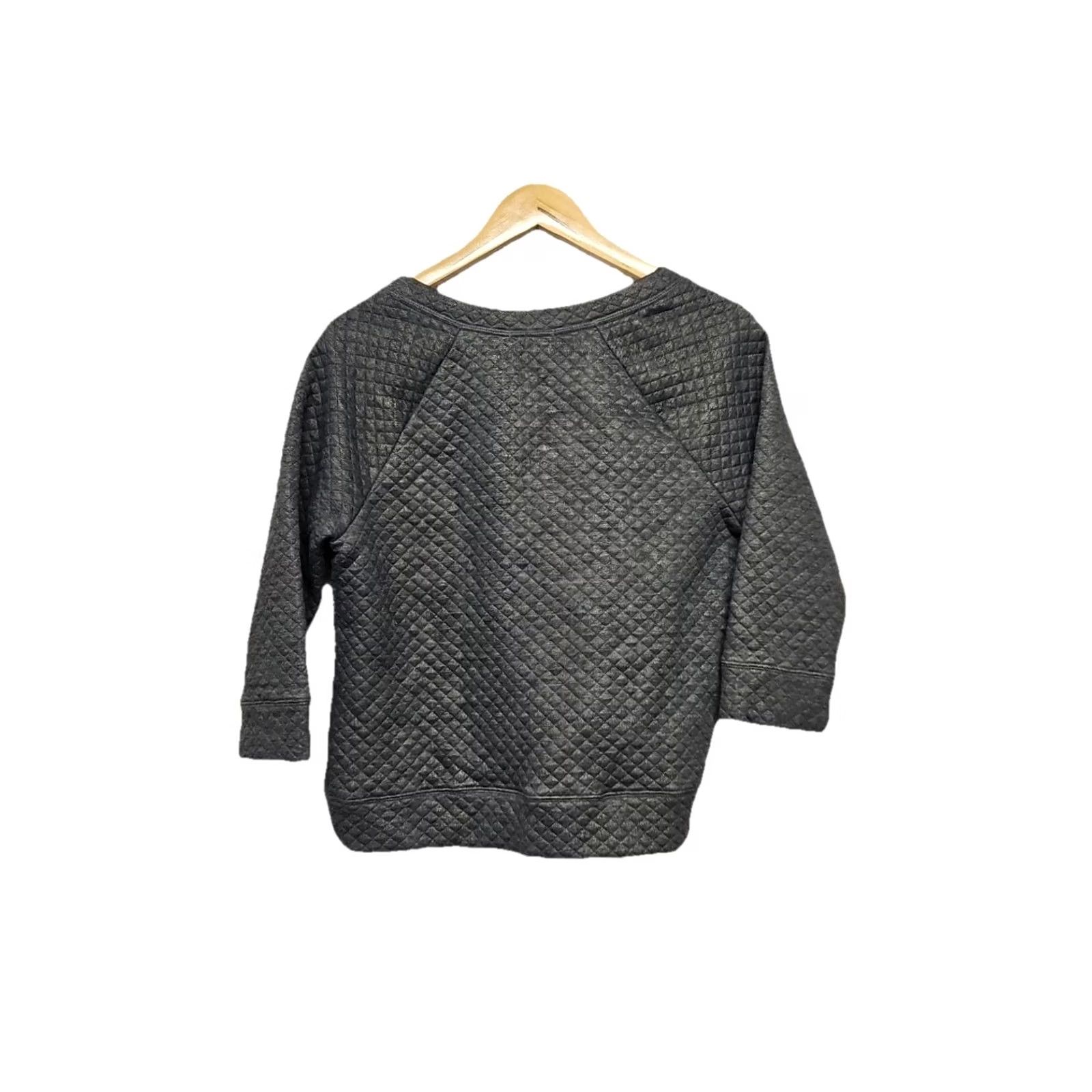 Vintage Halogen Quilted Knit Pullover Women’s Medium Gray Crewneck 3/4 Sleeve Knit Pullover Womens Medium Gray Quilted Knit Sweater Size M / US 6-8 / IT 42-44 - 6 Thumbnail