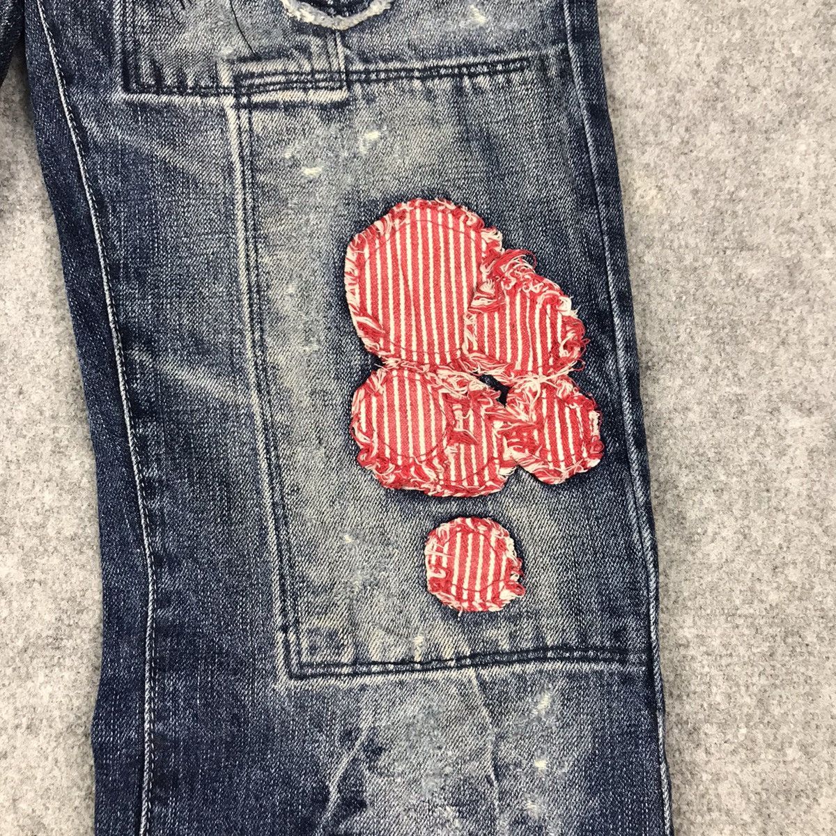 Japanese Brand × Le Grande Bleu (L.G.B.) FLARE PATCHWORK TRIM JAPAN BRAND BOOT CUT DENIM PANTS 141 Size US 30 / EU 46 - 4 Thumbnail