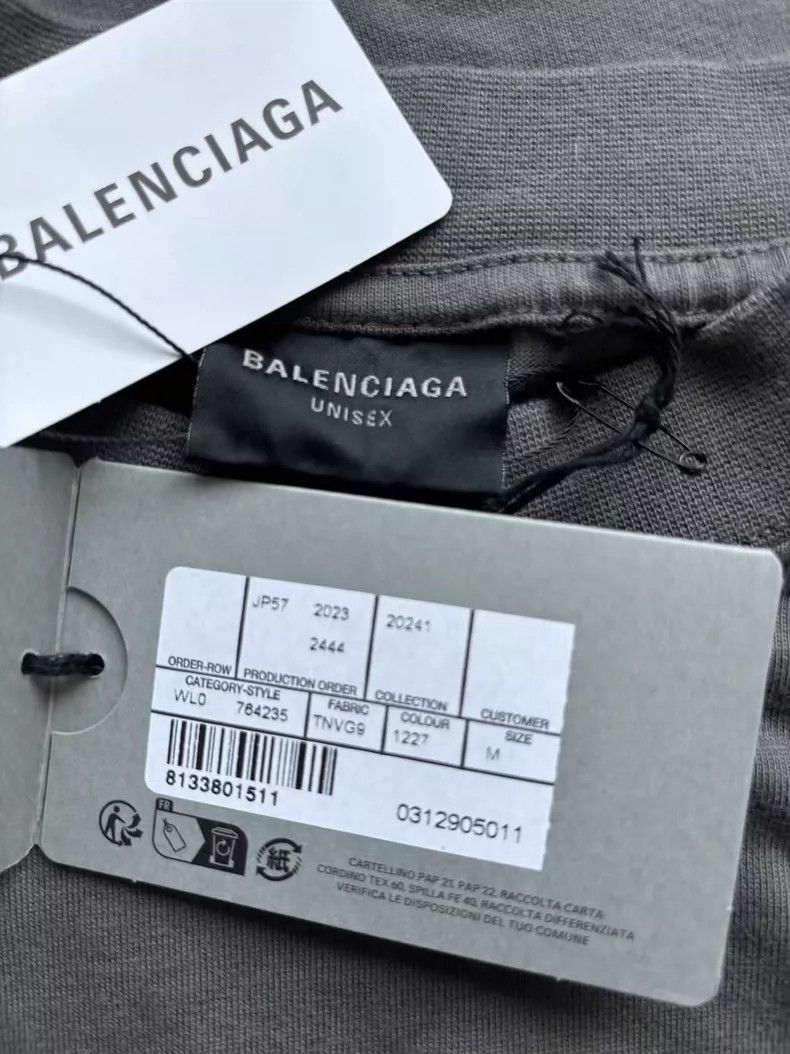Balenciaga Balenciaga Letter Logo Embroidered Crew Neck T-Shirt Size US M / EU 48-50 / 2 - 4 Thumbnail