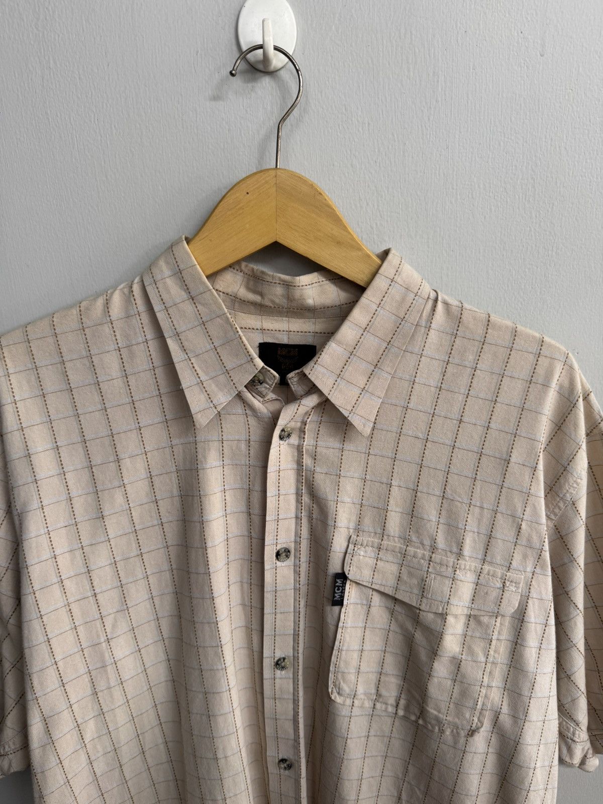 MCM VINTAGE MCM LEGERE SQUARE MOTIF SHIRT Size US L / EU 52-54 / 3 - 2 Thumbnail