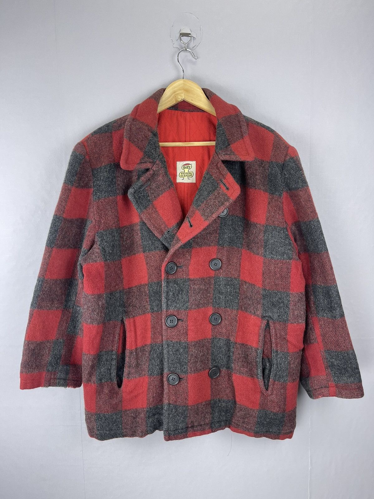 Hysteric Glamour 90s HYSTERIC GLAMOUR BOYS Red Tartan Wool Jacket Size US L / EU 52-54 / 3 - 1 Thumbnail