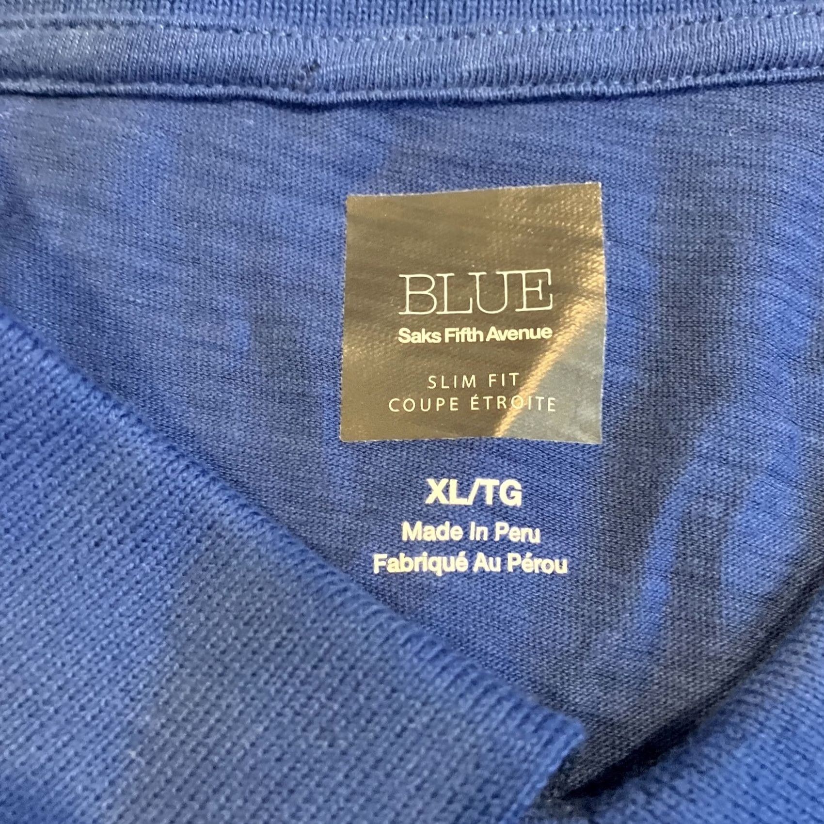 Saks Fifth Avenue SAKS FIFTH AVENUE Golf Polo Shirt Royal Blue Slim Fit Size XL NWT Men's Size US XL / EU 56 / 4 - 2 Thumbnail