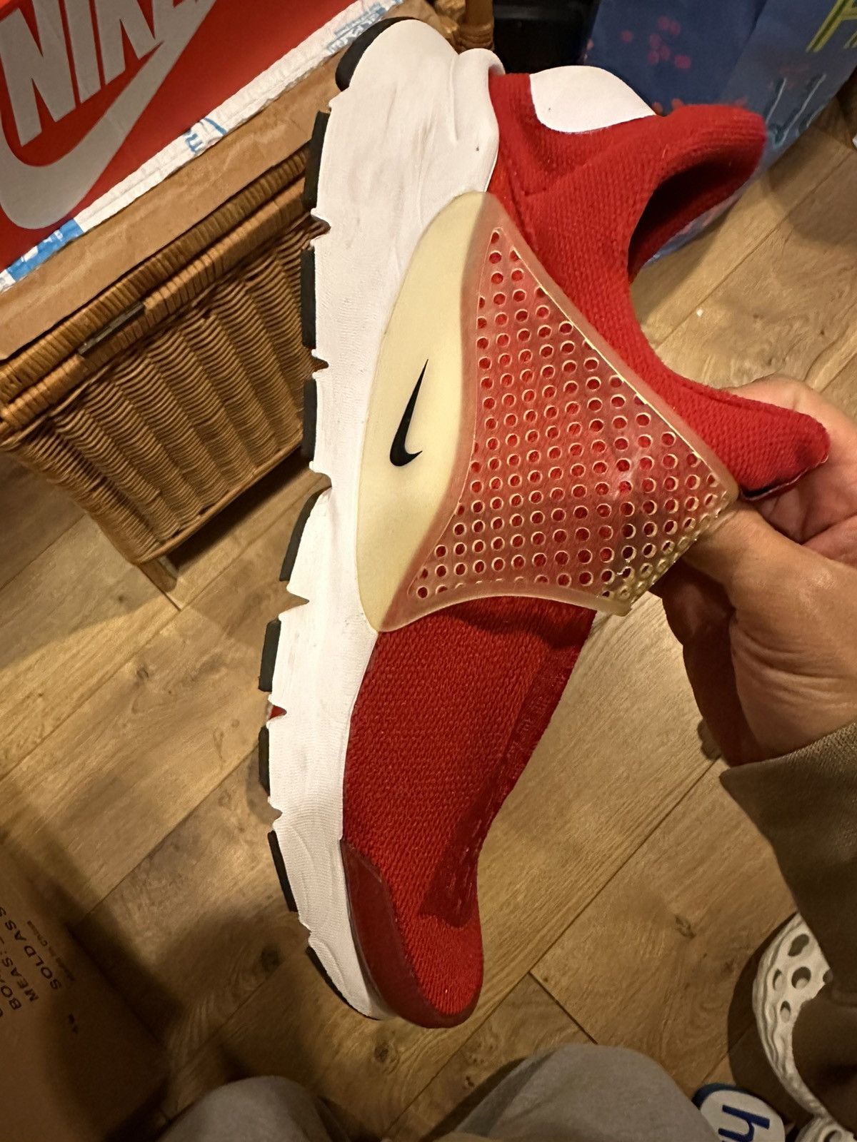 Nike Nike Sock Dart- Red/White Size 9 Size US 9 / EU 42 - 2 Thumbnail
