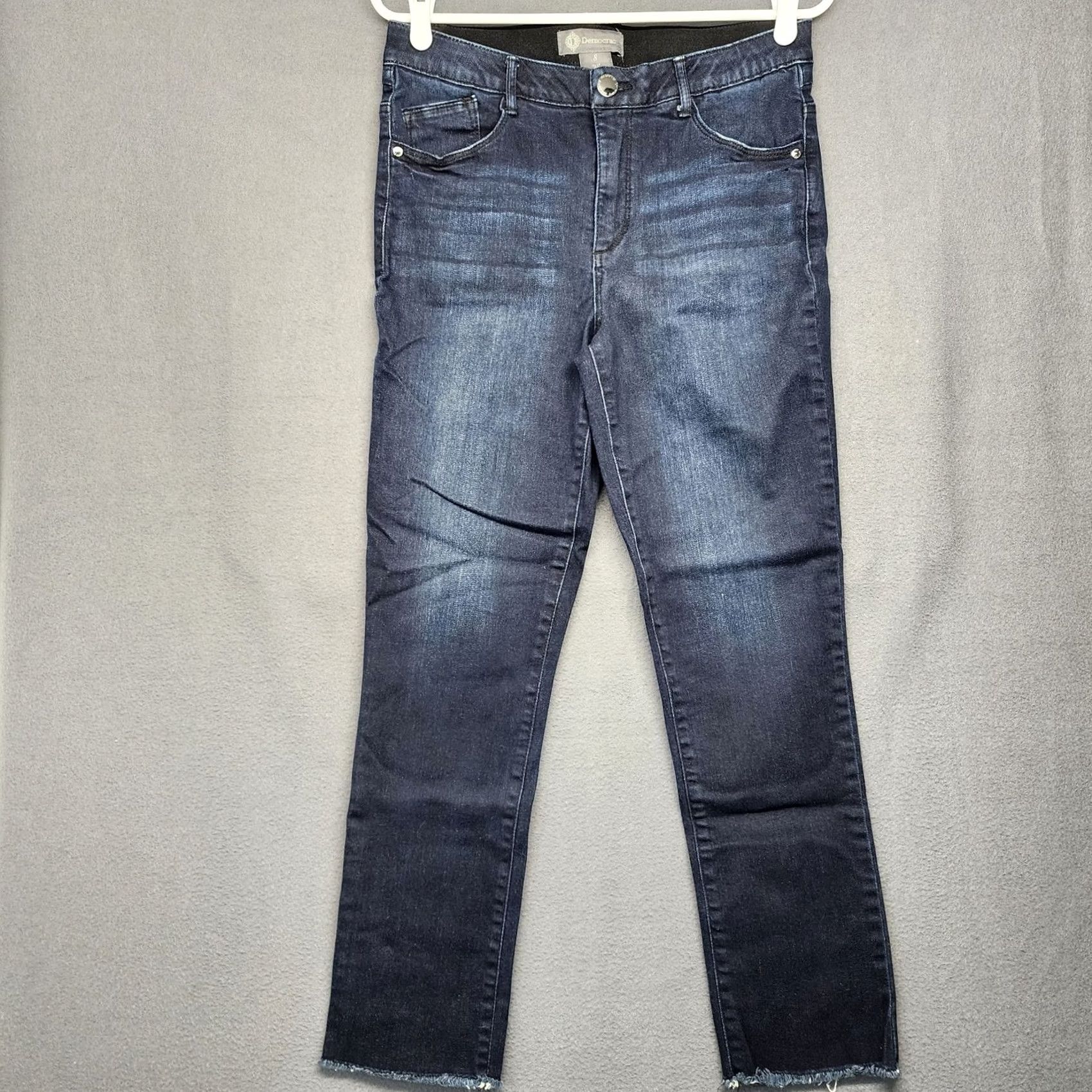 Vintage VINTAGE Democracy Jeans Womens 8 AB Technology Skinny Jegging Stretch Frayed Hem Denim Size 30" / US 8 / IT 44 - 2 Thumbnail