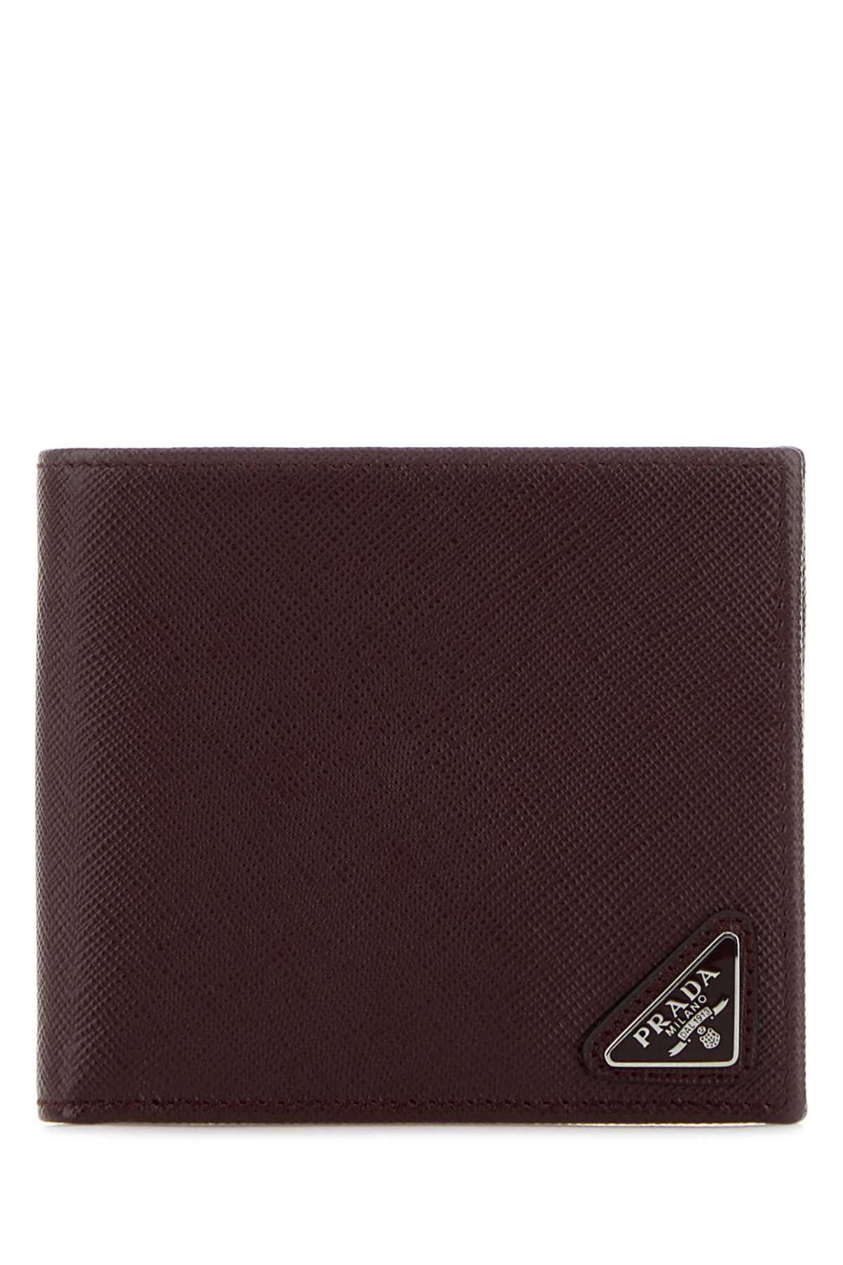 Prada Burgundy Leather Wallet Size ONE SIZE - 1 Thumbnail