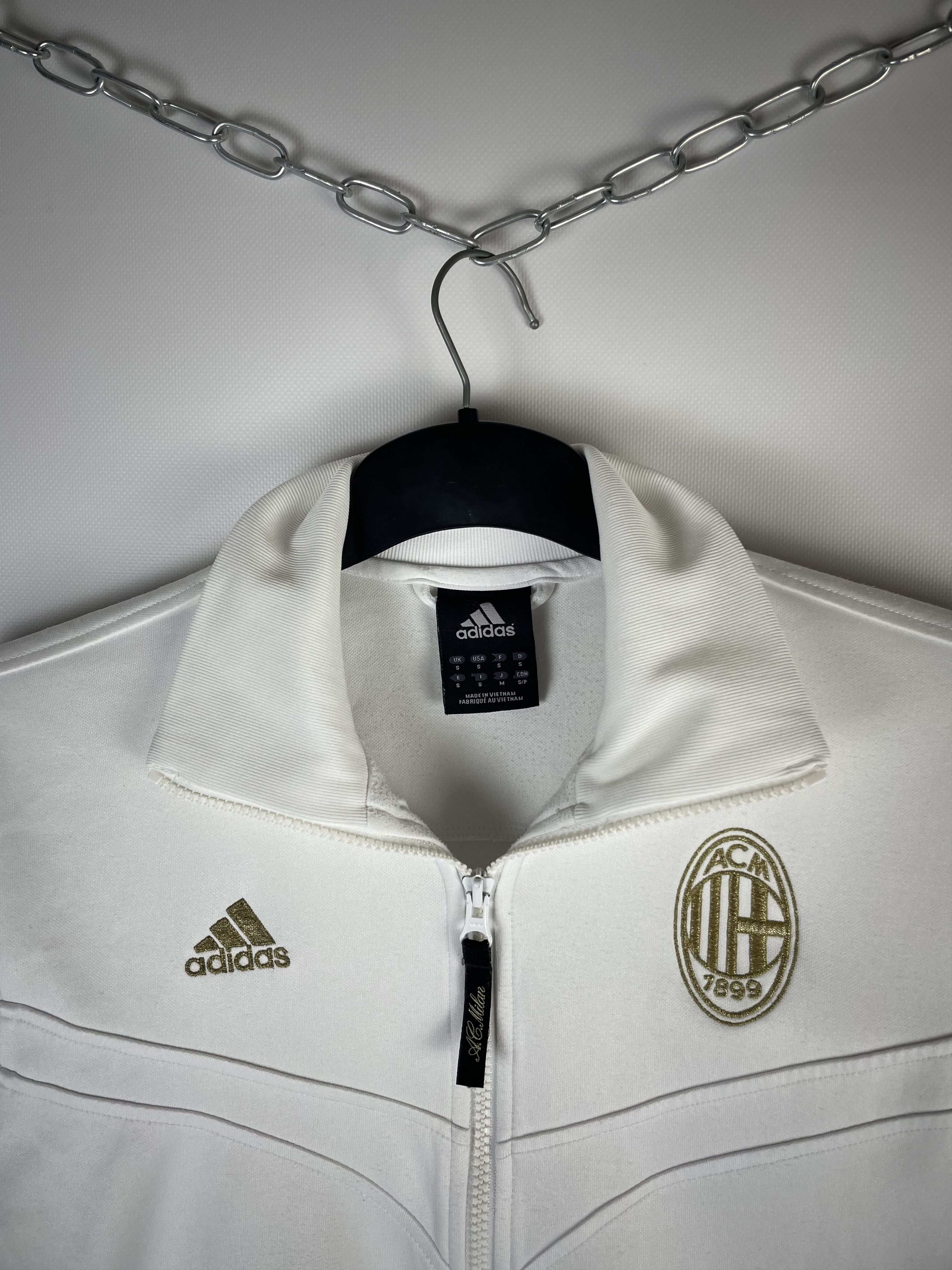 Adidas Vintage AC Milan Football Track Soccer Jacket Size US S / EU 44-46 / 1 - 3 Thumbnail