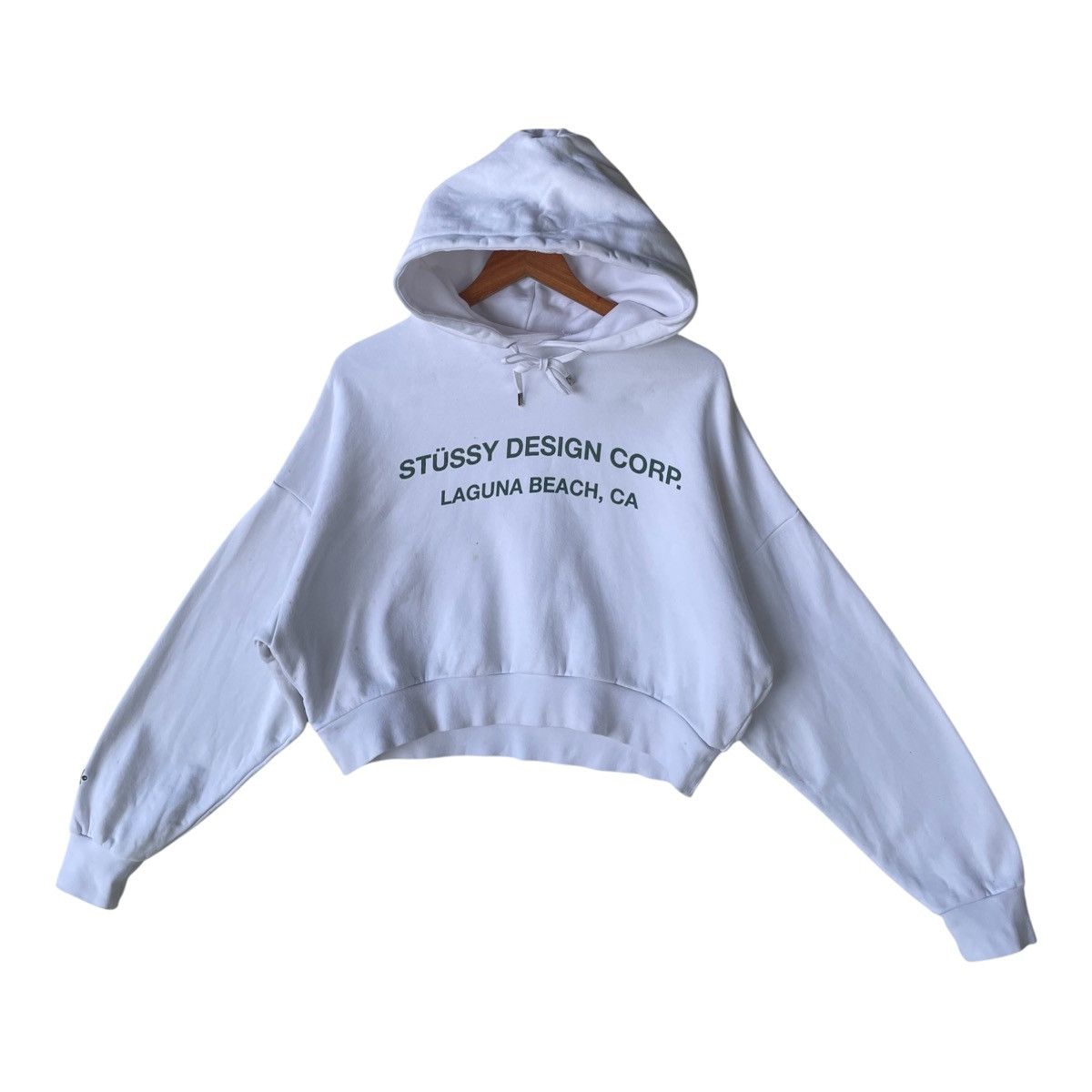 Stussy × Vintage Stussy Crop Top Hoodie Size L / US 10 / IT 46 - 1 Thumbnail