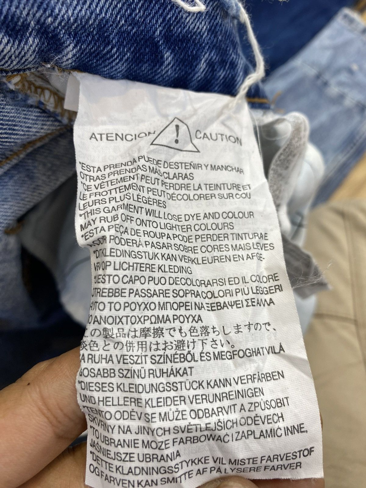 Japanese Brand TRf baggy patchwork color block croped denim jeans Size US 30 / EU 46 - 13 Thumbnail
