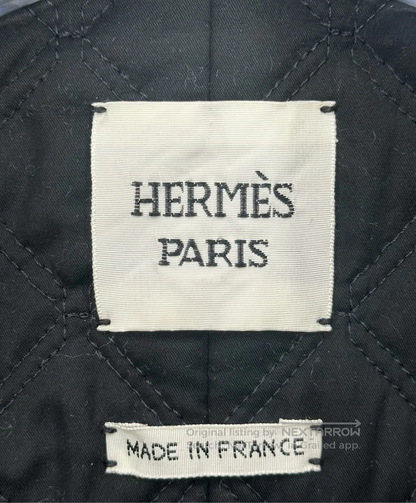 Hermes Hermes Navy Blue Checkered Cotton Coat Windbreaker| Size XS / US 0-2 / IT 36-38 - 3 Thumbnail