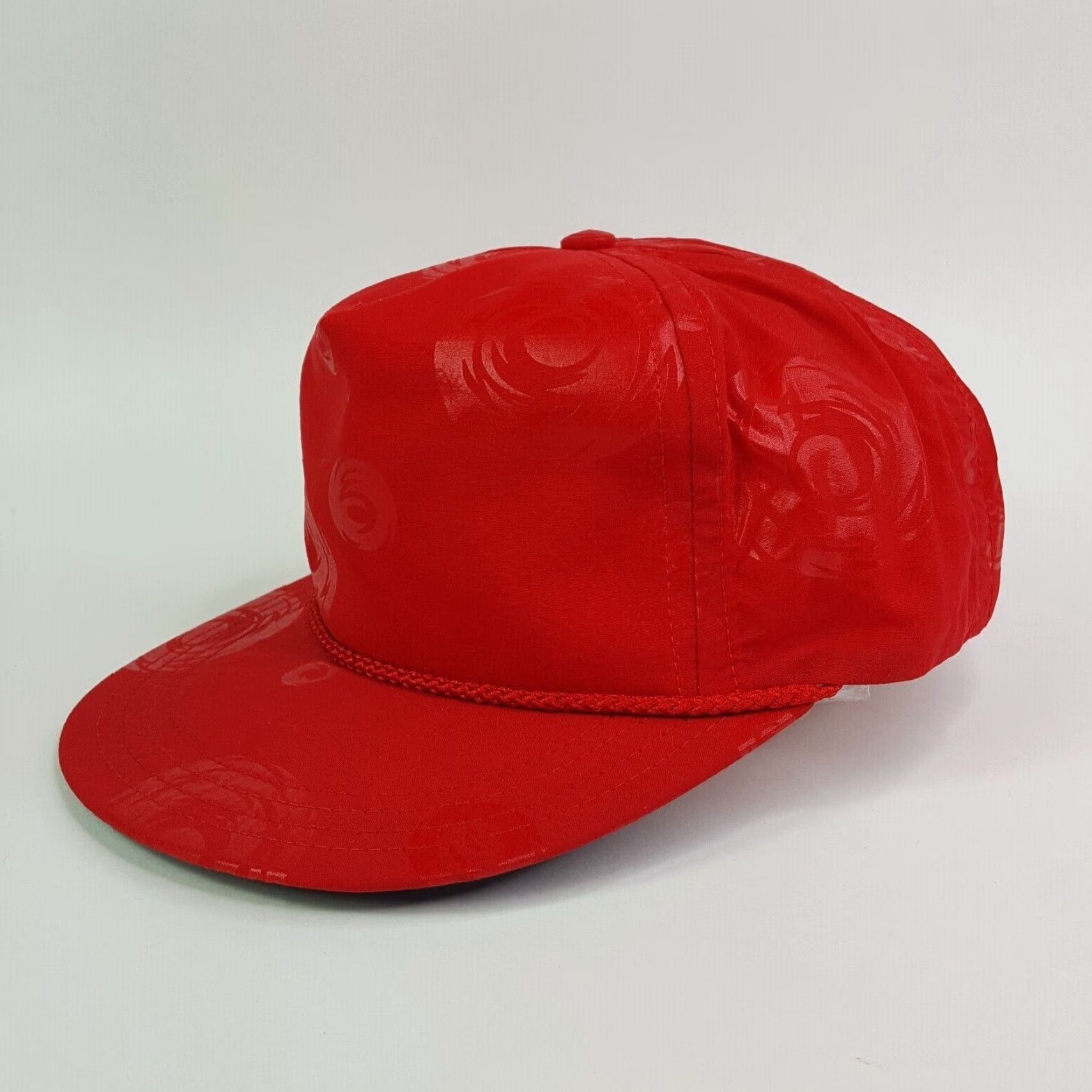 Vintage VINTAGE Town Talk Trucker Hat Men Adjustable Strap USA Made Red 80s Cap Swirl Embroidered Size ONE SIZE - 2 Thumbnail