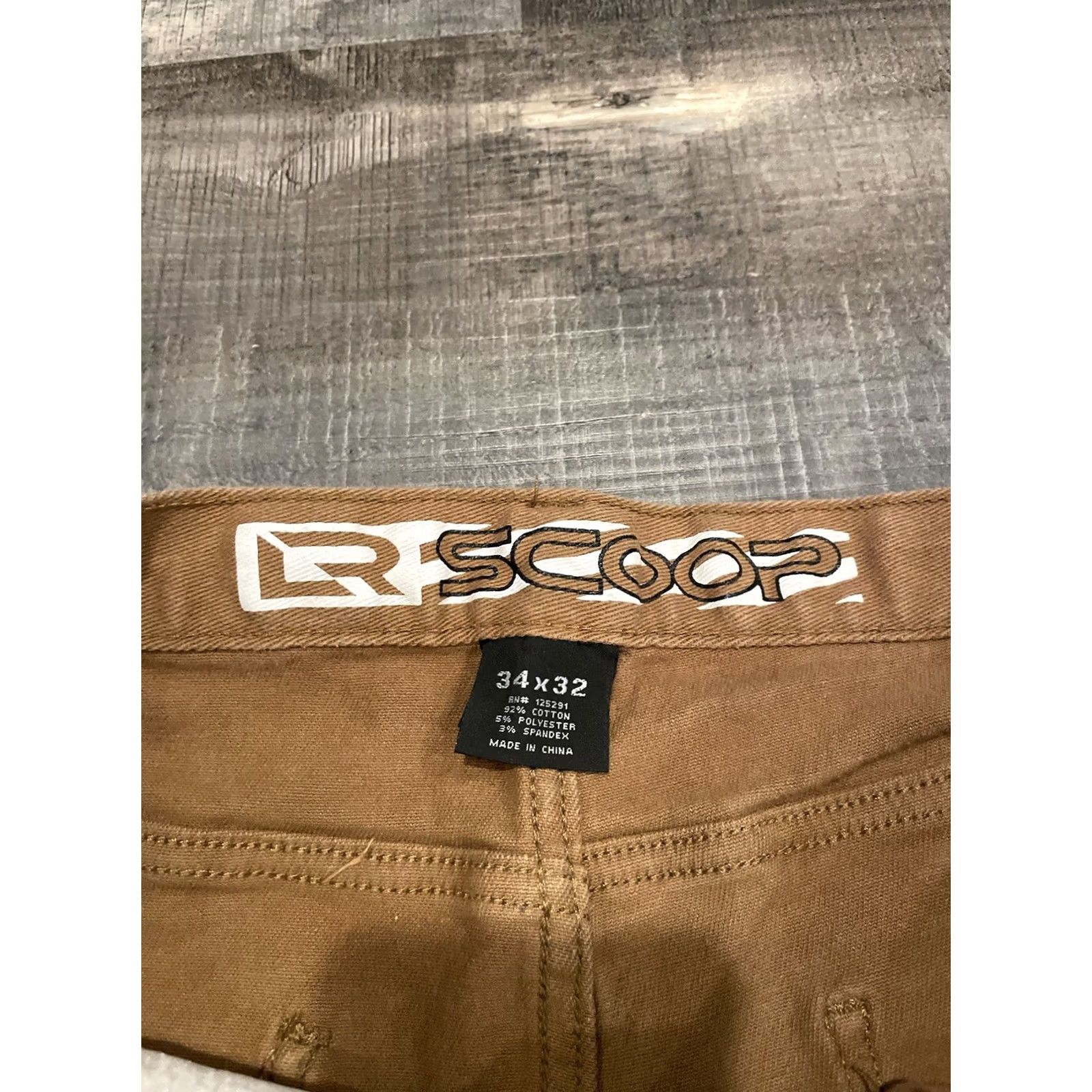 Denime LR Scoop Jeans Mens 32 Blue Tan Skinny Ribbed Stretch Denim Size 34x32 32x27 Skater F417 Size US 32 / EU 48 - 3 Thumbnail