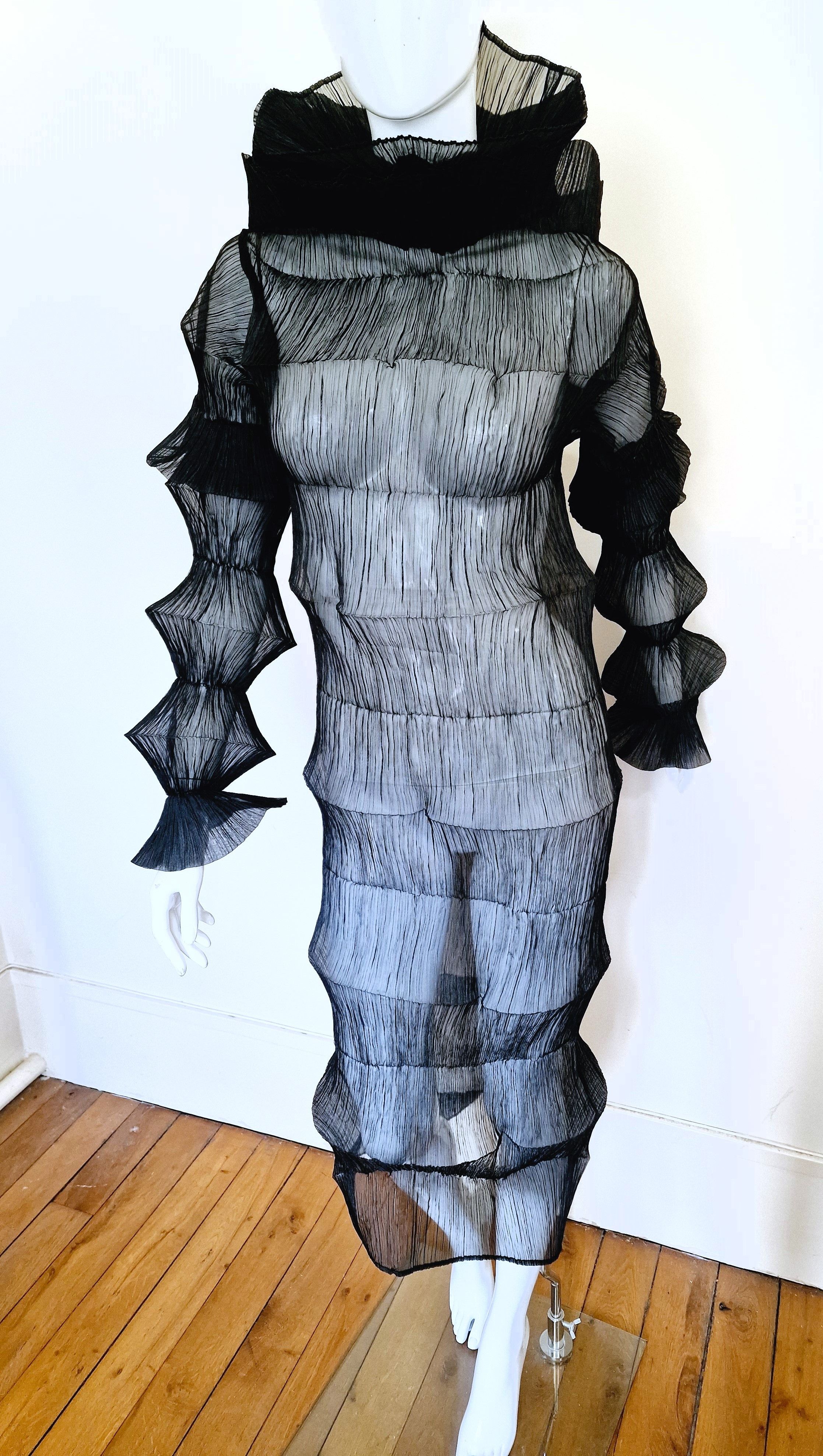 Issey Miyake Issey Miyake 1994 S/S Flying Saucer Pleated Gown Dress Size M / US 6-8 / IT 42-44 - 10 Thumbnail